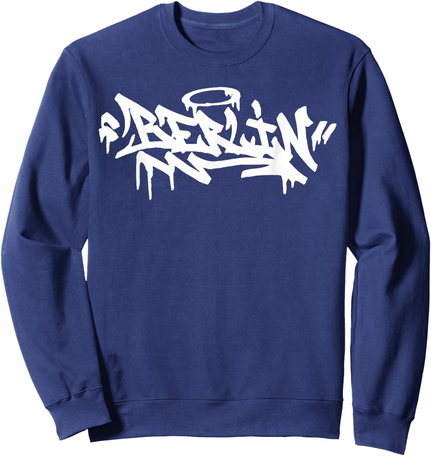 Berlin City Graffiti Street Art Hand Style Germany Hip Hop , black Sweatshirt - Sweatshirt | Navy