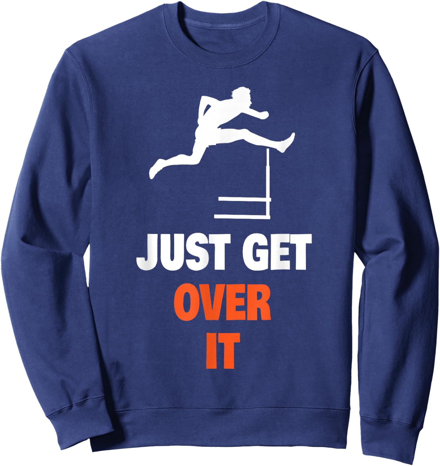 Track And Field Shirt - Funny Jumping Hurdles - -Adults and Kids - Black - Small - Short Sleeve Sweatshirt - Sweatshirt | Navy