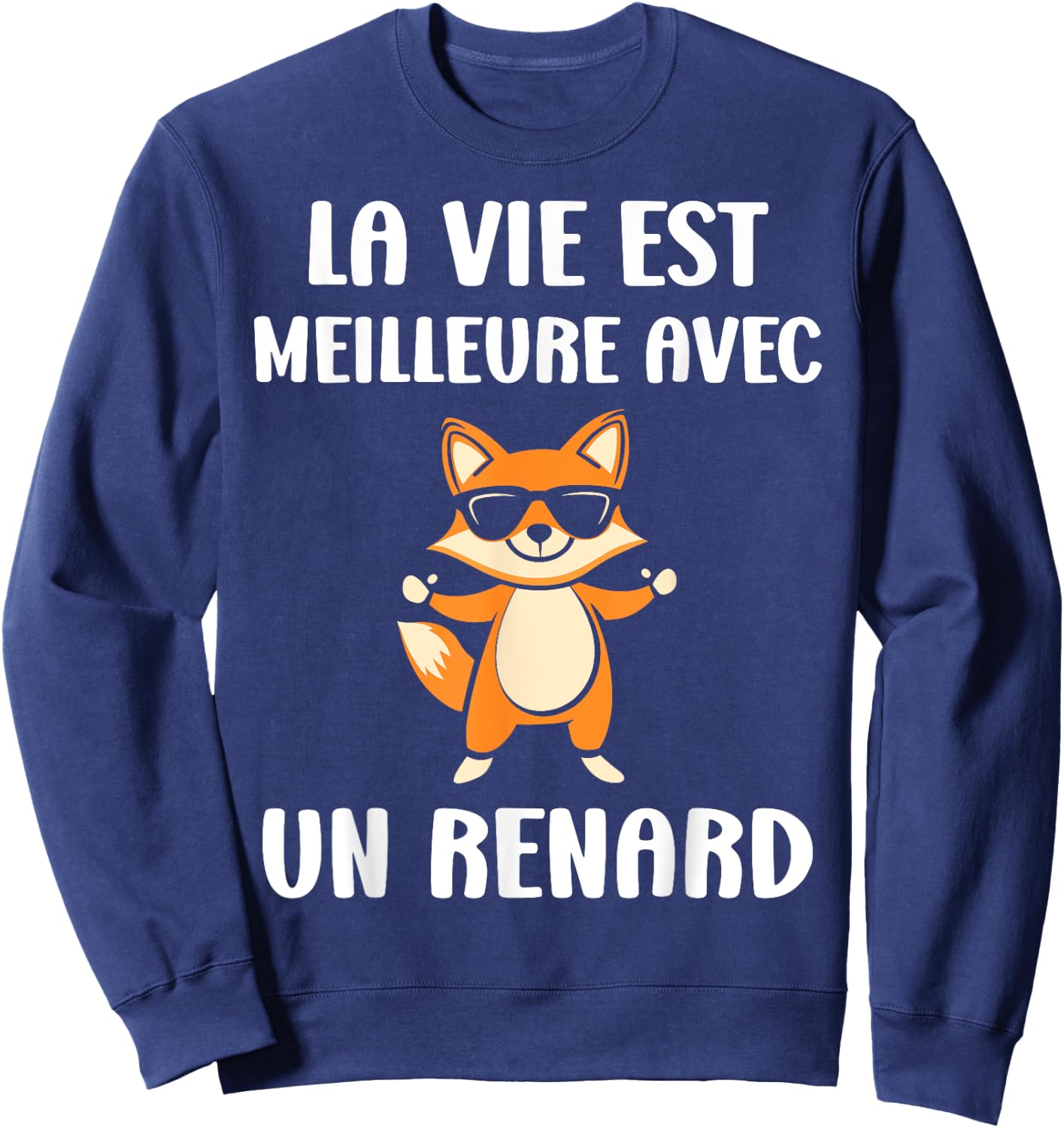 Little Cute Foxes Life Is Better With A Fox Sweatshirt - Sweatshirt | Navy