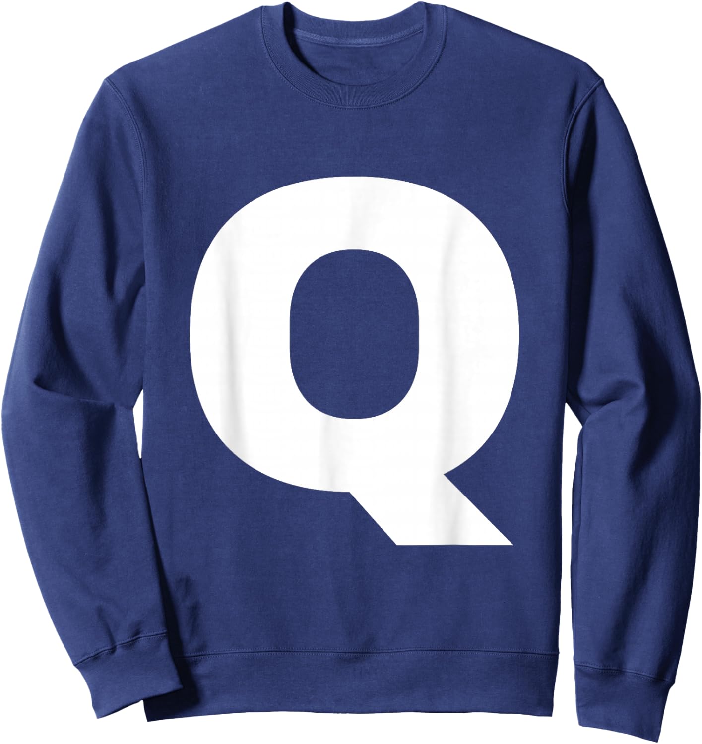 Bold Letter Q - Alphabet Characters Big Font Capital Letters Sweatshirt - Sweatshirt | Navy