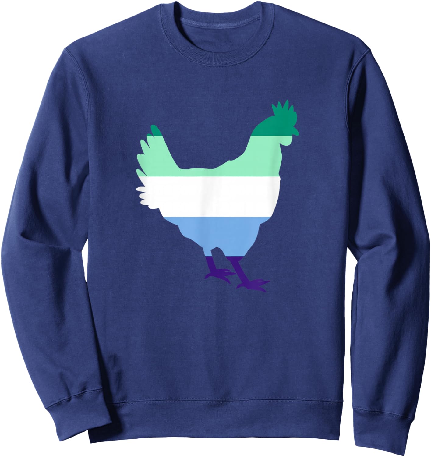 MLM Flag Chicken Lover Gay Vincian MLM Pride Sweatshirt - Sweatshirt | Navy
