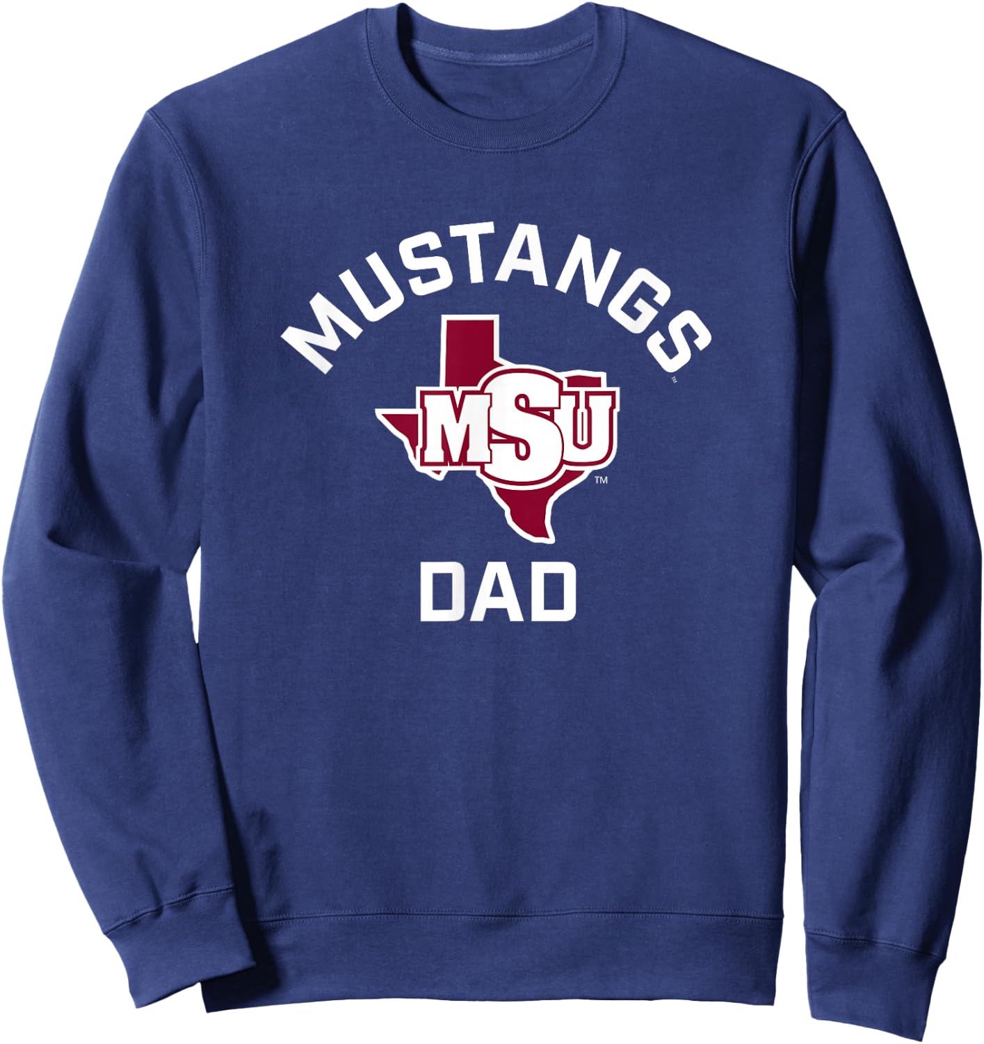 Midwestern State University Mustangs Arched Dad Sweatshirt - Sweatshirt | Navy