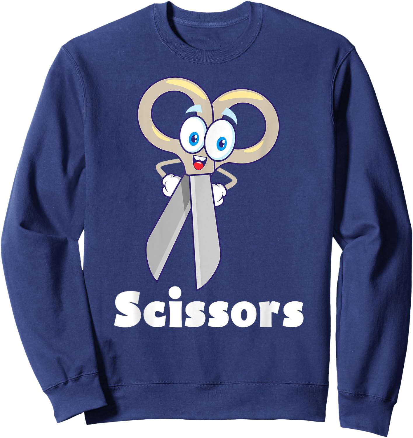 Funny Scissors Paper Rock Halloween Costumes Group Family Sweatshirt - Sweatshirt | Navy