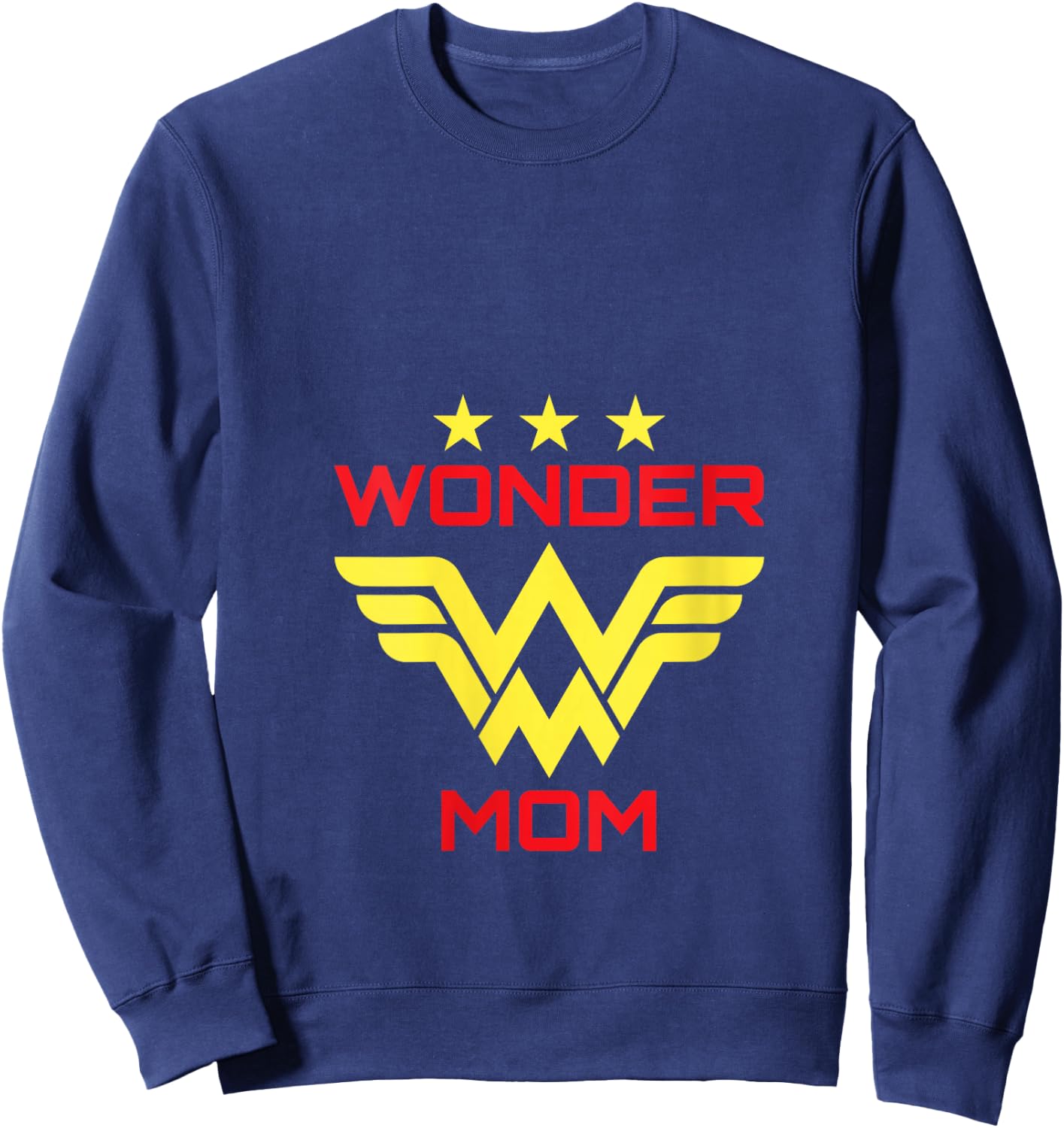 WONDER MOM | MAMA Shirt V-Neck Sweatshirt - Sweatshirt | Navy