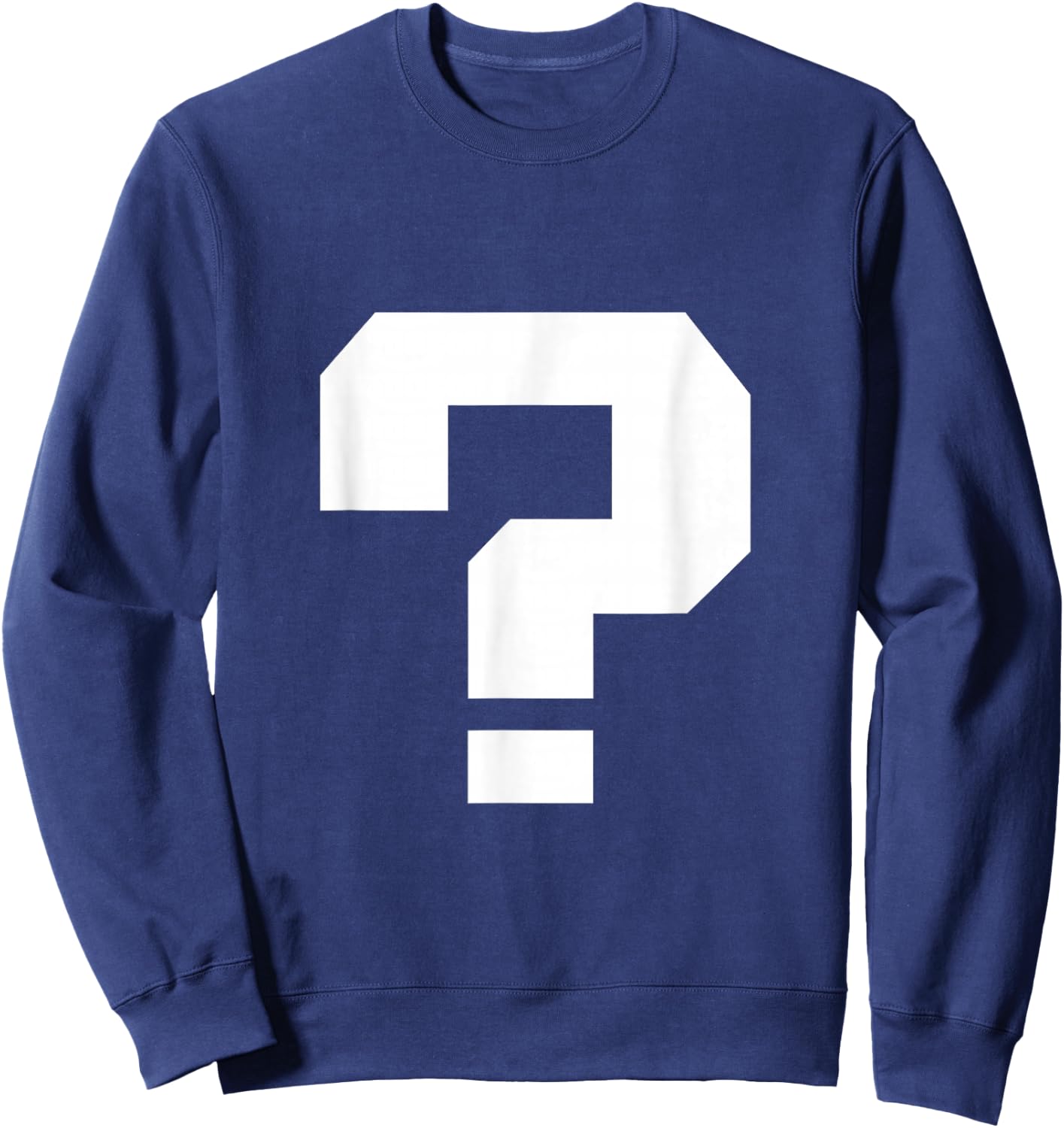 Question Mark Square Font Punctuation Character 80s Sweatshirt - Sweatshirt | Navy