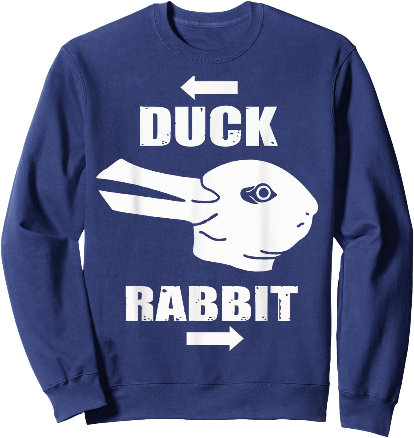Wittgensteins Rabbit Duck Illusion Math Geek Physics Nerd Sweatshirt - Sweatshirt | Navy