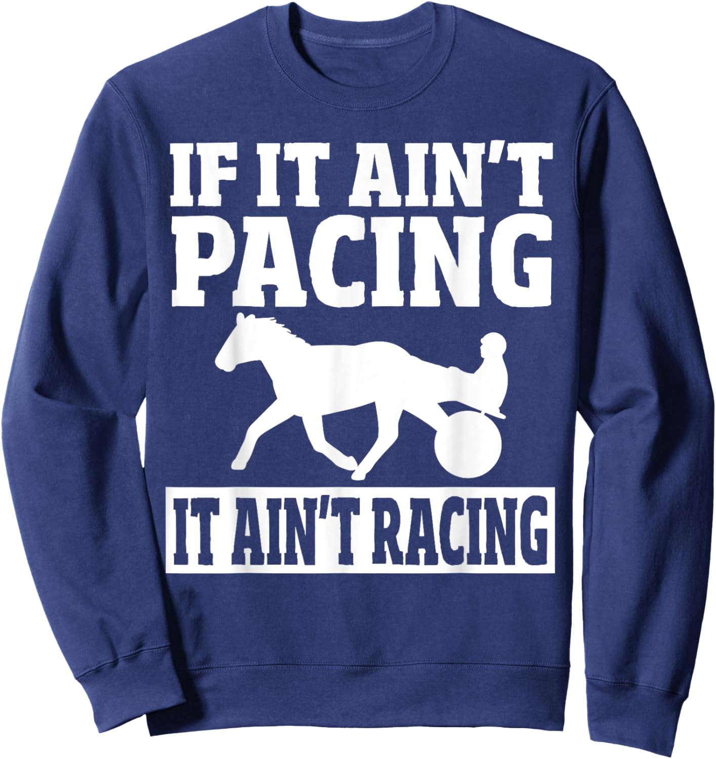 Harness Racing Jockey Horse Racer Funny Harness Racing Sweatshirt - Sweatshirt | Navy