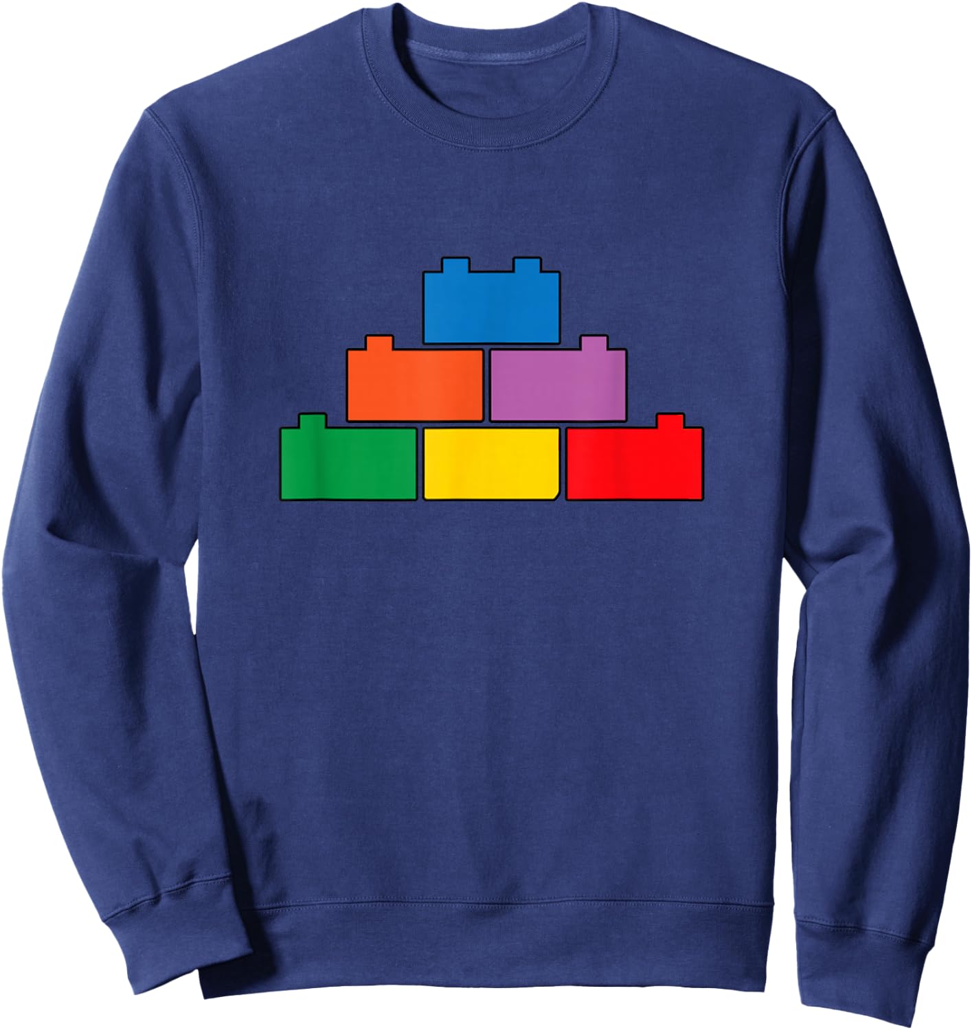 Brick Builder Funny Building Blocks for Boys , Black, S Sweatshirt - Sweatshirt | Navy