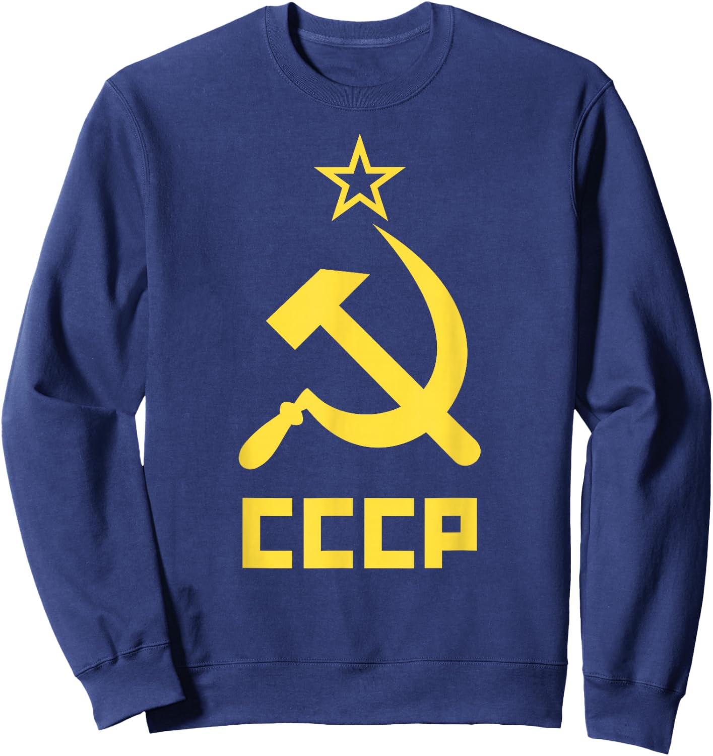 Communist Costume USSR CCCP Hammer & Sickle Red Sweatshirt - Sweatshirt | Navy