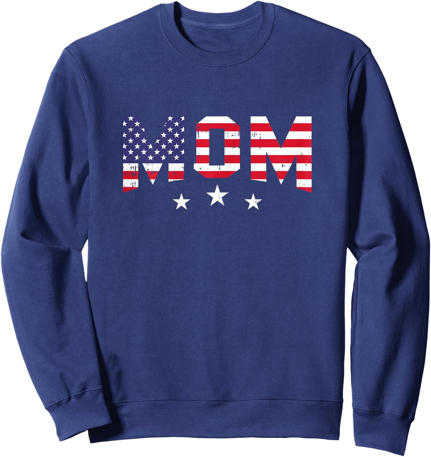 4th Of July Mom Vintage Stars And Stripe Patriotic Mother Women Sweatshirt - Sweatshirt | Navy