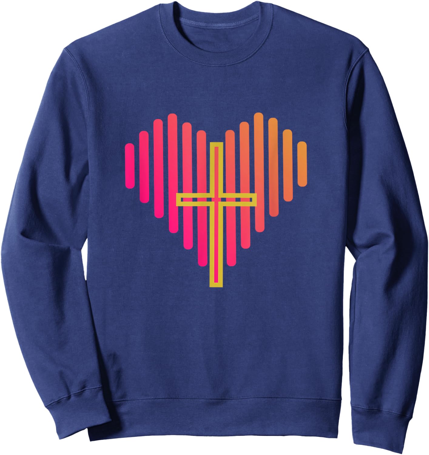 Cross in heart, I have Jesus in my heart Sweatshirt - Sweatshirt | Navy