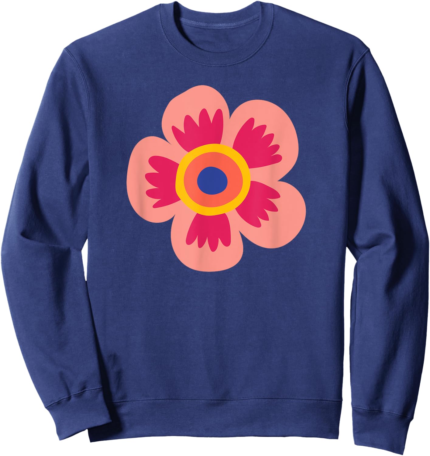 Rote Comic Blume Kunst Grafik für Herren Damen Kinder Sweatshirt - Sweatshirt | Navy