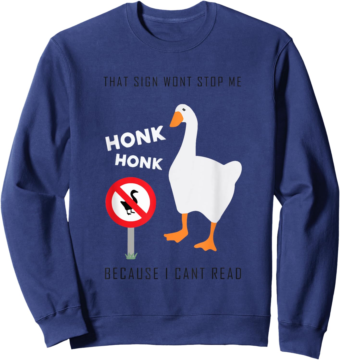 Funny Goose Game Untitled , black Sweatshirt - Sweatshirt | Navy