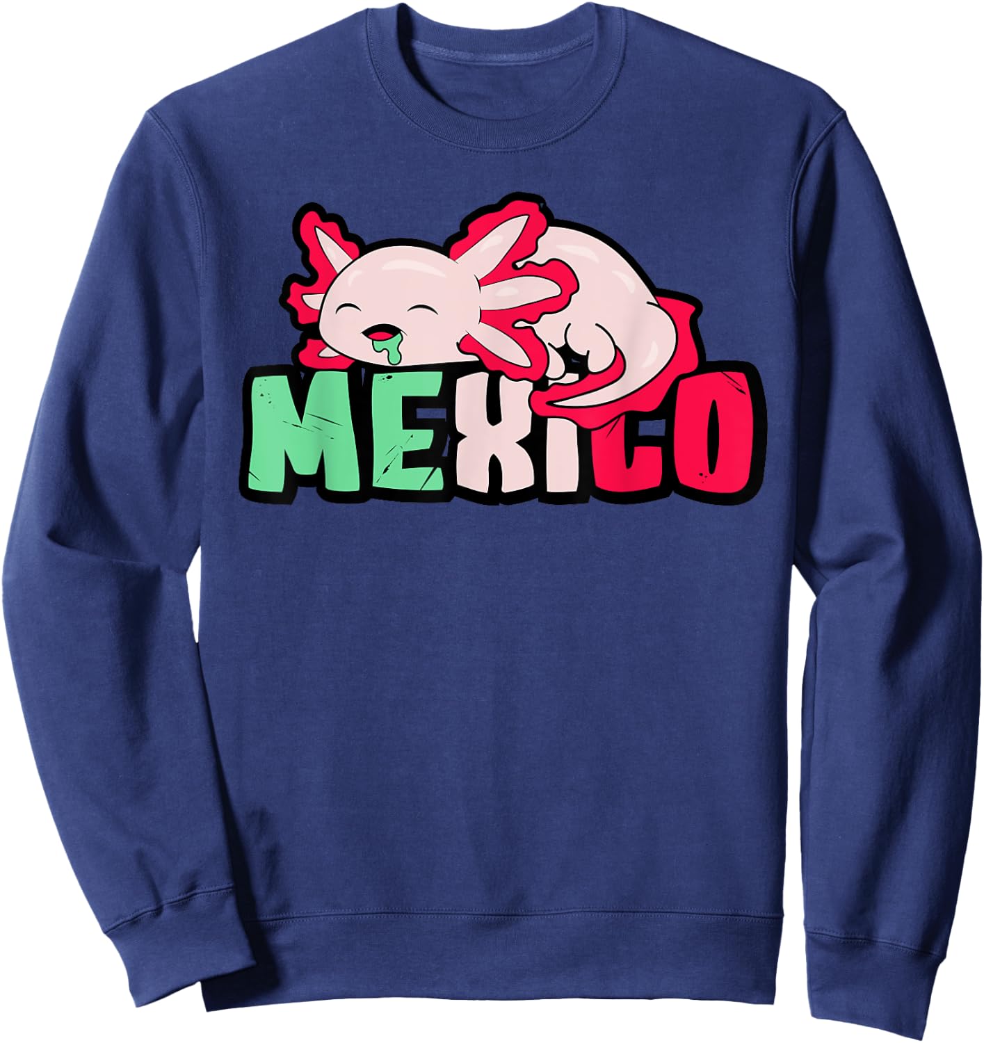 Mexicans Souvenir Axolotl Mexico City Gifts Cinco De Mayo Sweatshirt - Sweatshirt | Navy