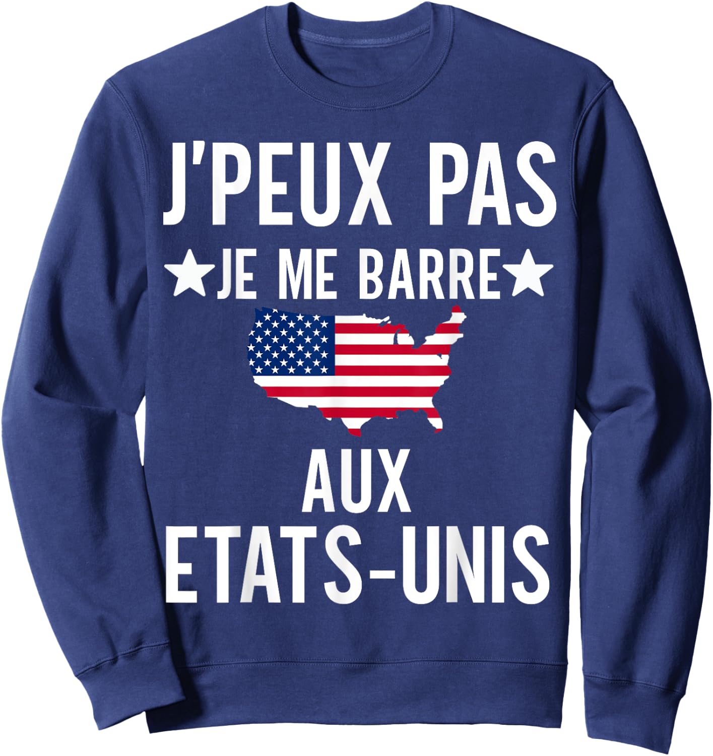 United States gift travel USA humor man woman America , Black, S Sweatshirt - Sweatshirt | Navy