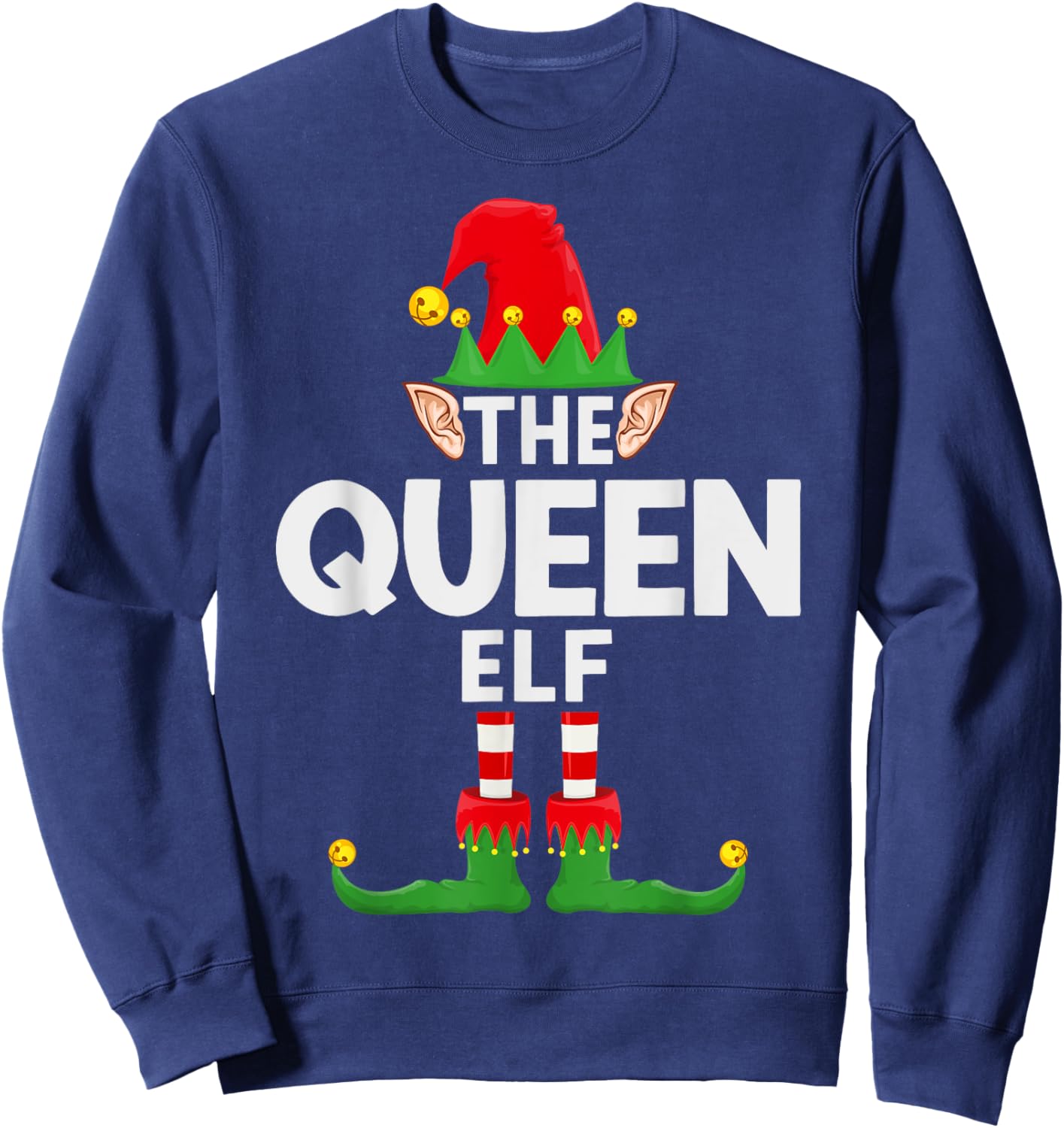 The Queen Elf Family Christmas Pajama Party Sweatshirt - Sweatshirt | Navy