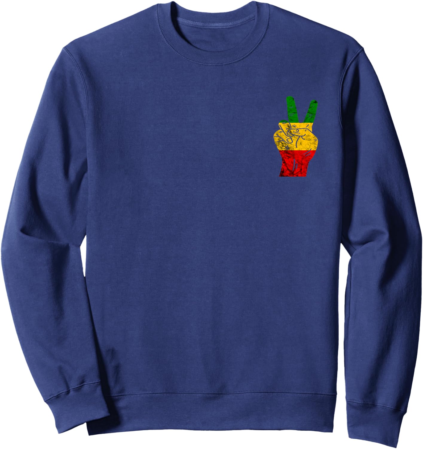 Rasta Reggae Peace Jamaican Hippie Pride Rastafari Roots Sweatshirt - Sweatshirt | Navy