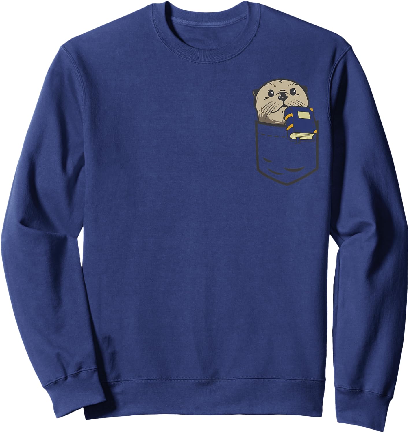 Otter Cute Read Reading Book Librarian Across America Kids Sweatshirt - Sweatshirt | Navy