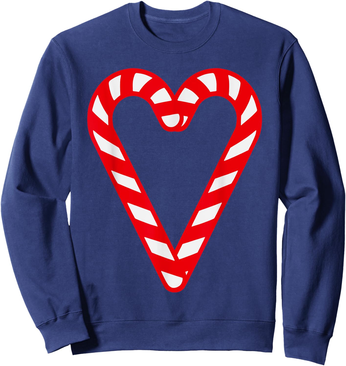 Candy Cane Merry and Bright Red and White Candy Costume Sweatshirt - Sweatshirt | Navy