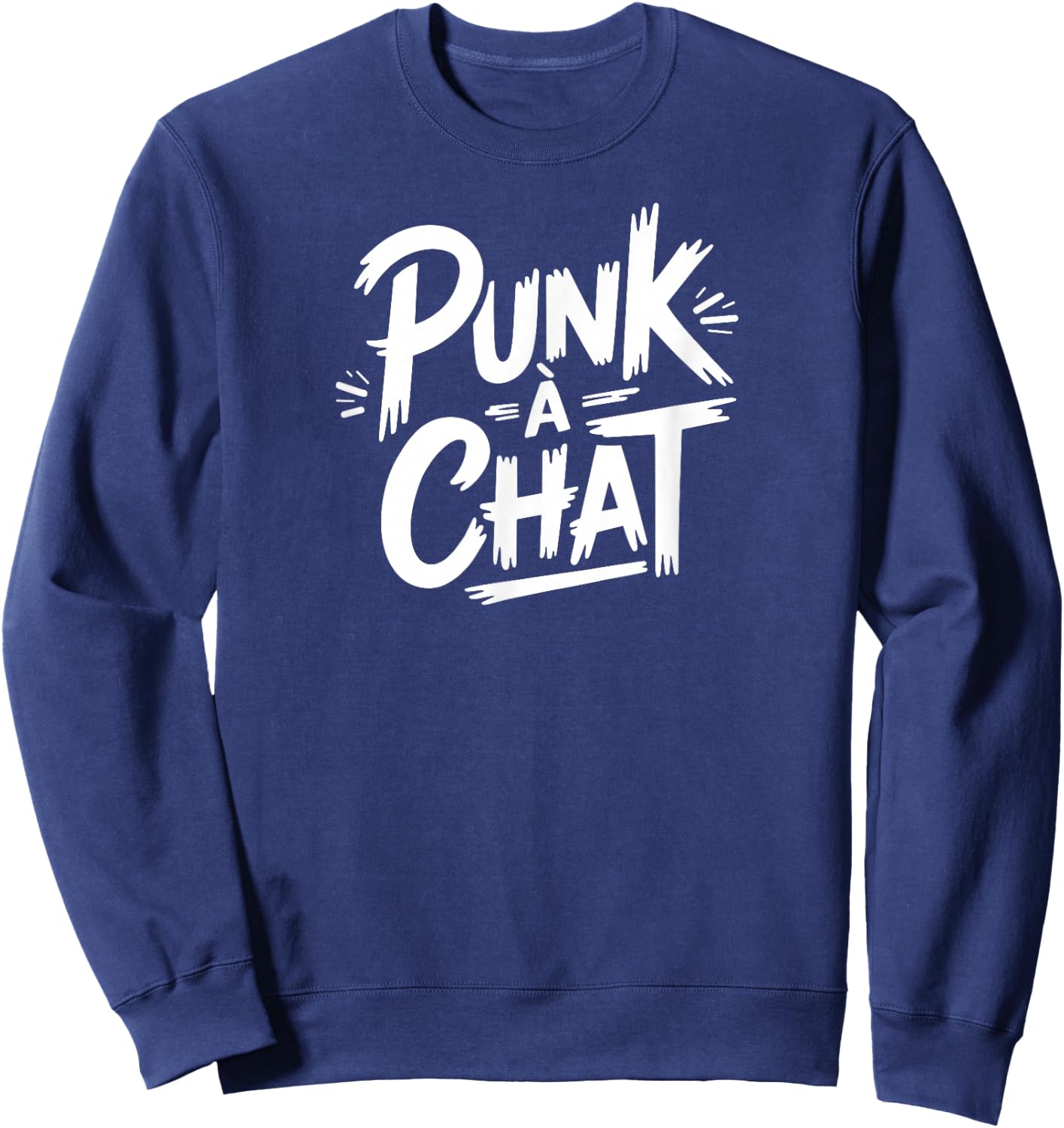 Punk Cat , Black, S Sweatshirt - Sweatshirt | Navy