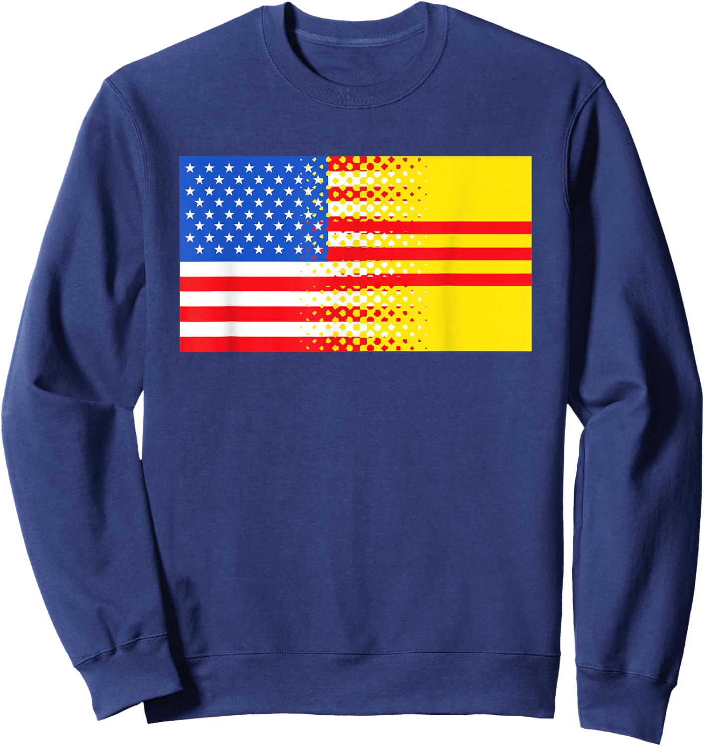 Vietnamese American South Vietnam Flag Gift Sweatshirt - Sweatshirt | Navy