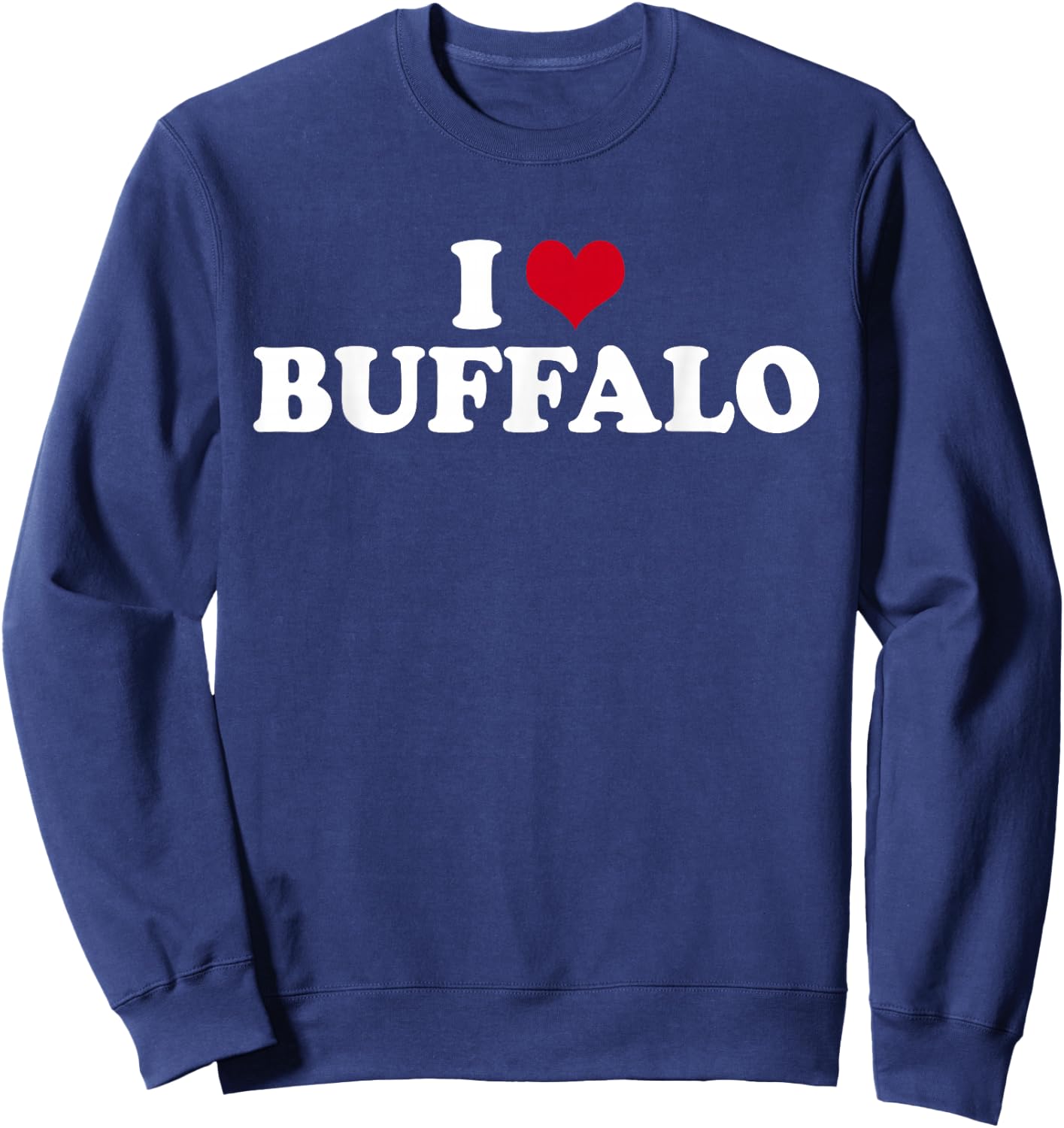 I Love Buffalo New York Sweatshirt - Sweatshirt | Navy