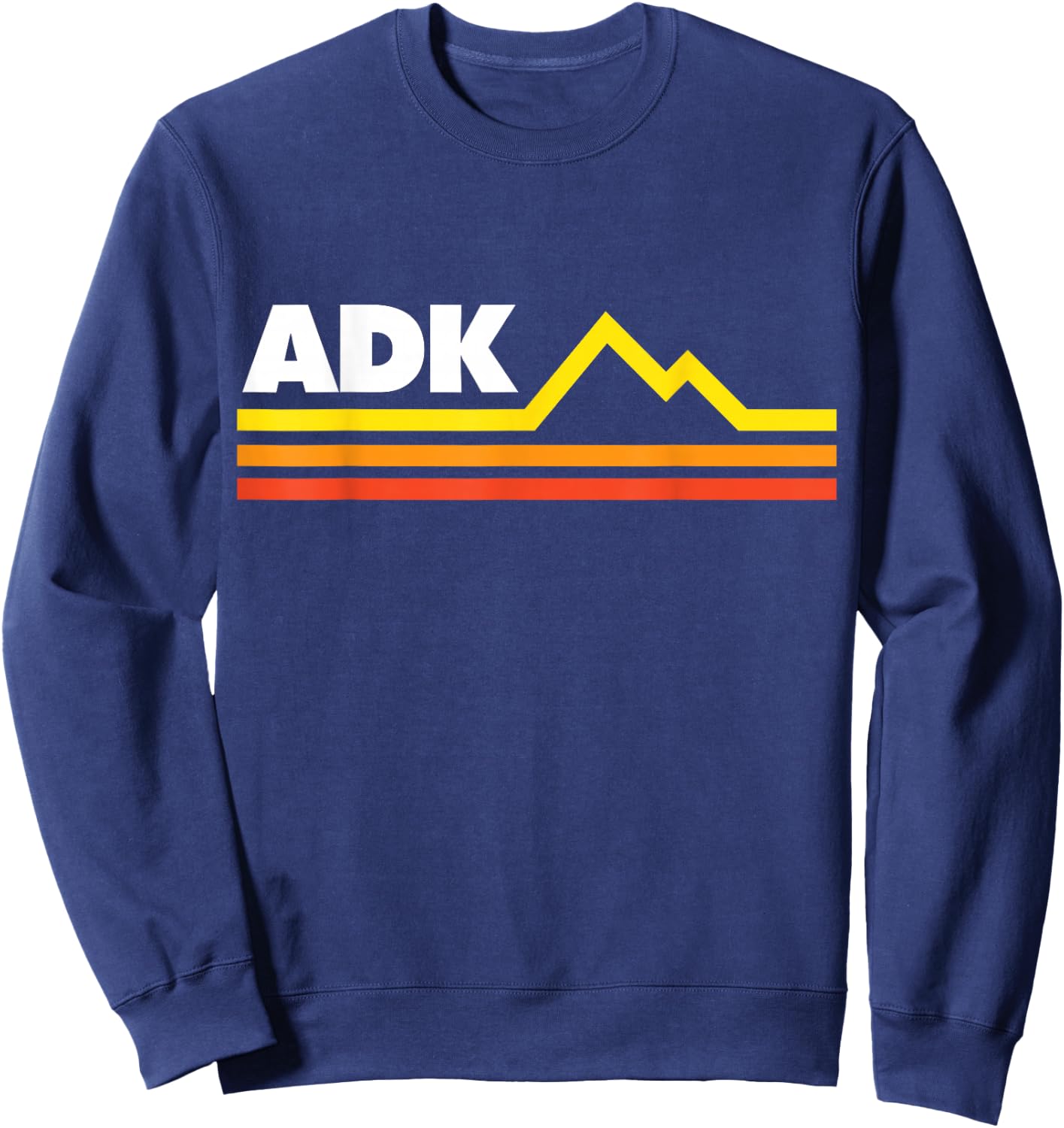 ADK Adirondack Mountains Retro Sweatshirt - Sweatshirt | Navy
