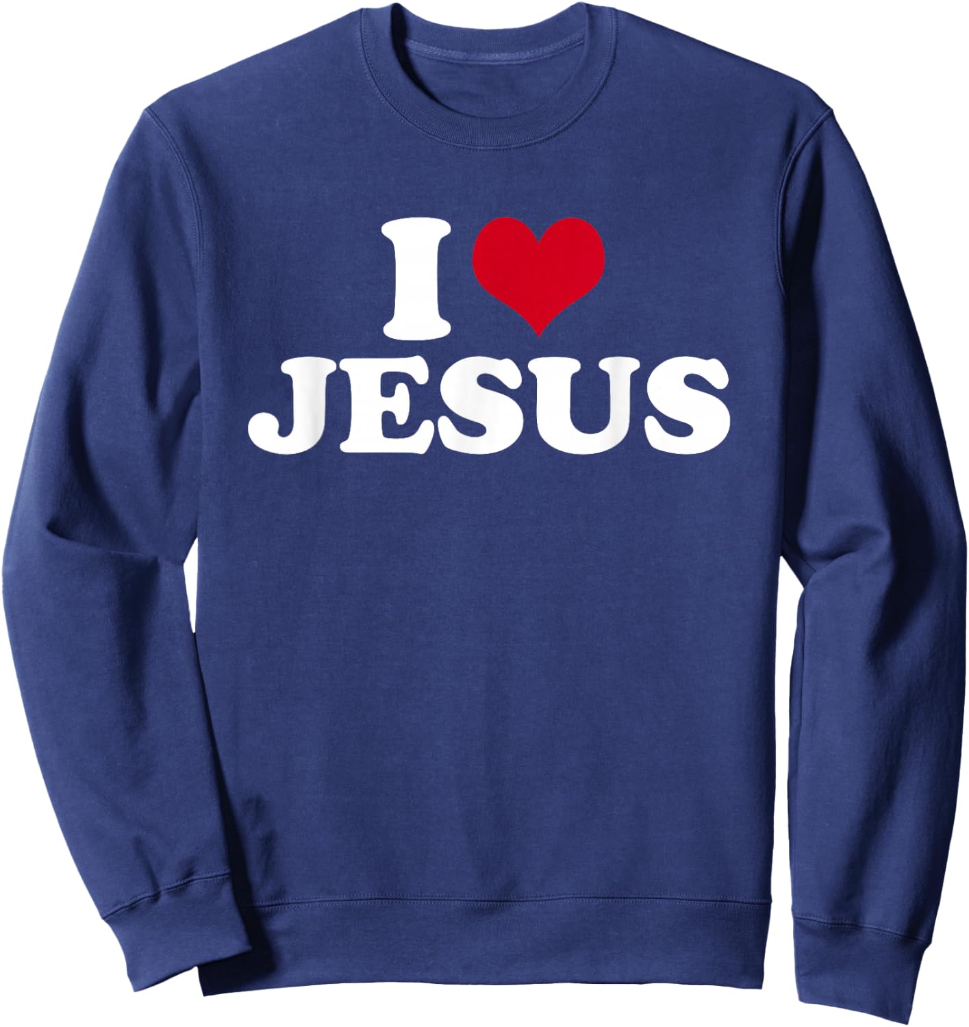 I Love Jesus , black Sweatshirt - Sweatshirt | Navy