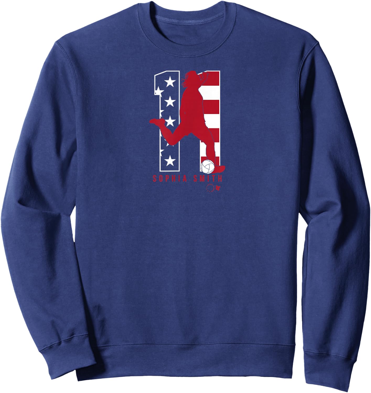 Sophia Smith 11: USWNT Players Association - USA Soccer Sweatshirt - Sweatshirt | Navy