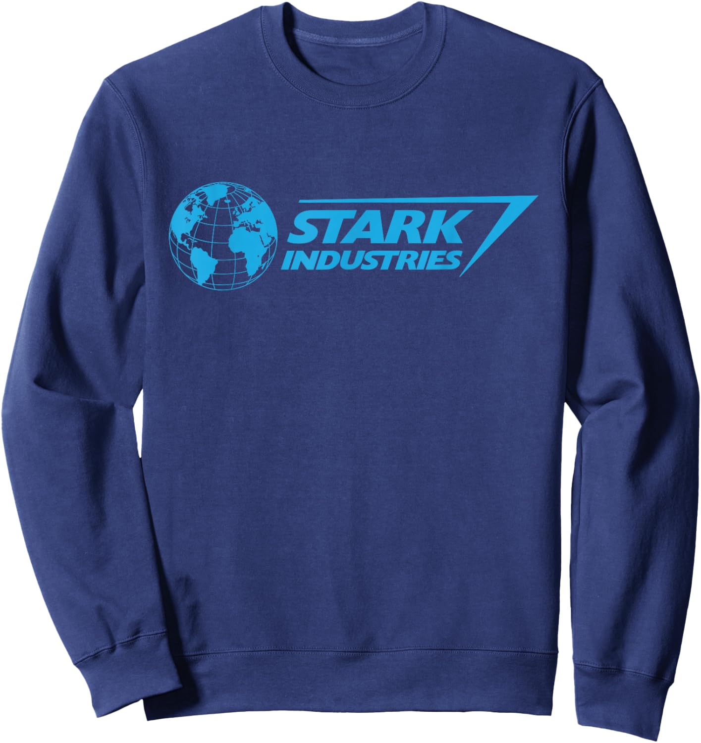 Marvel Iron Man Stark Industries Logo Blue , black Sweatshirt - Sweatshirt | Navy