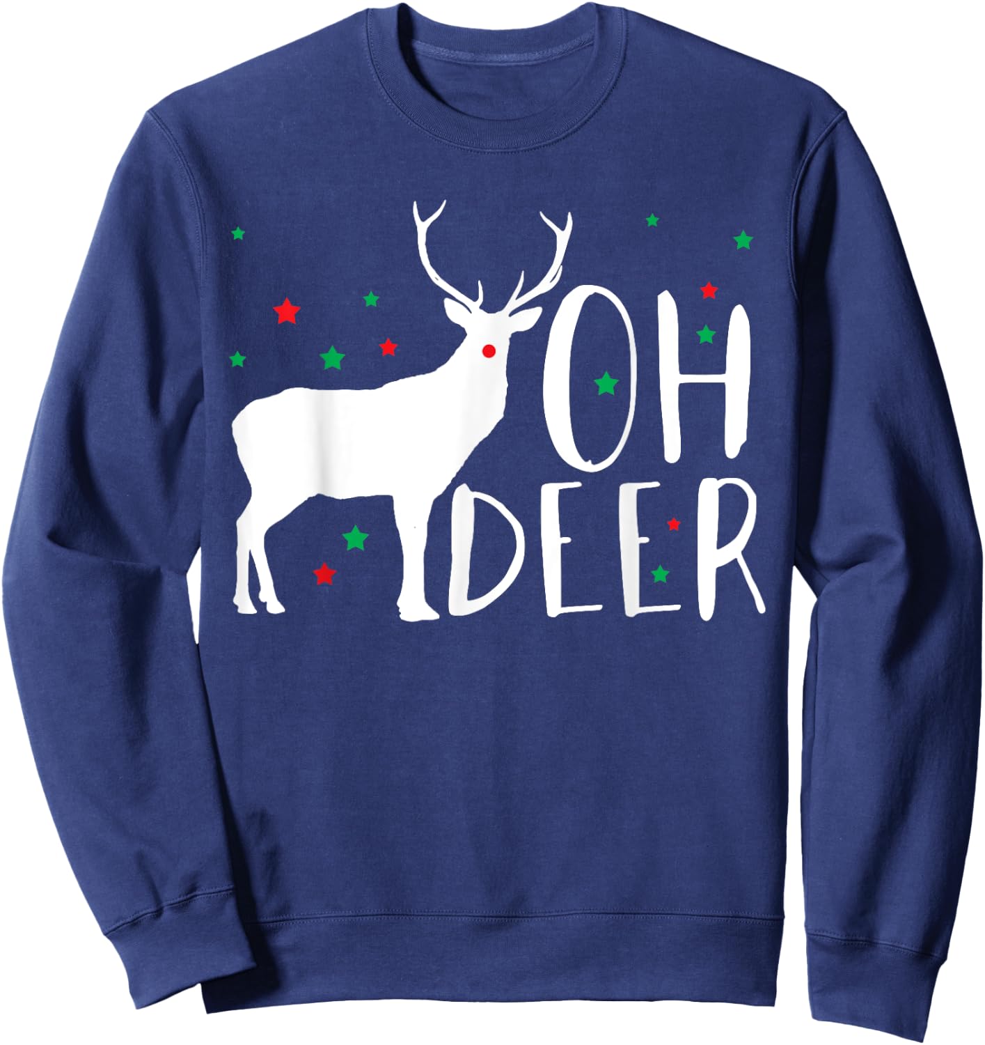 Oh Deer Hunter Hunting Antler Christmas Gift Present Sweatshirt - Sweatshirt | Navy