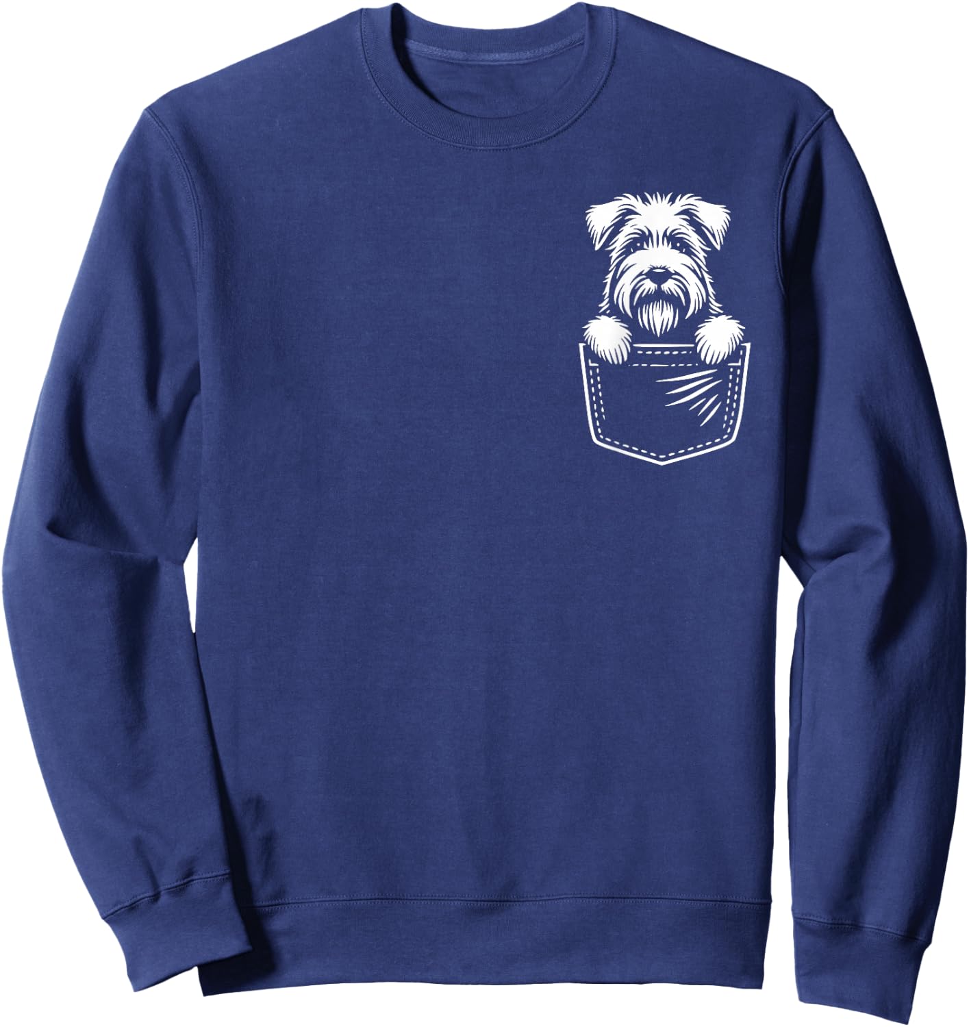 Cute Peering Soft Coated Wheaten Sweatshirt - Sweatshirt | Navy