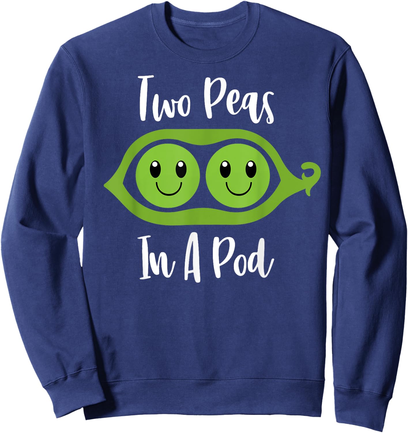 Two Peas In A Pod Couples Matching Best Friend Cute Veg Sweatshirt - Sweatshirt | Navy