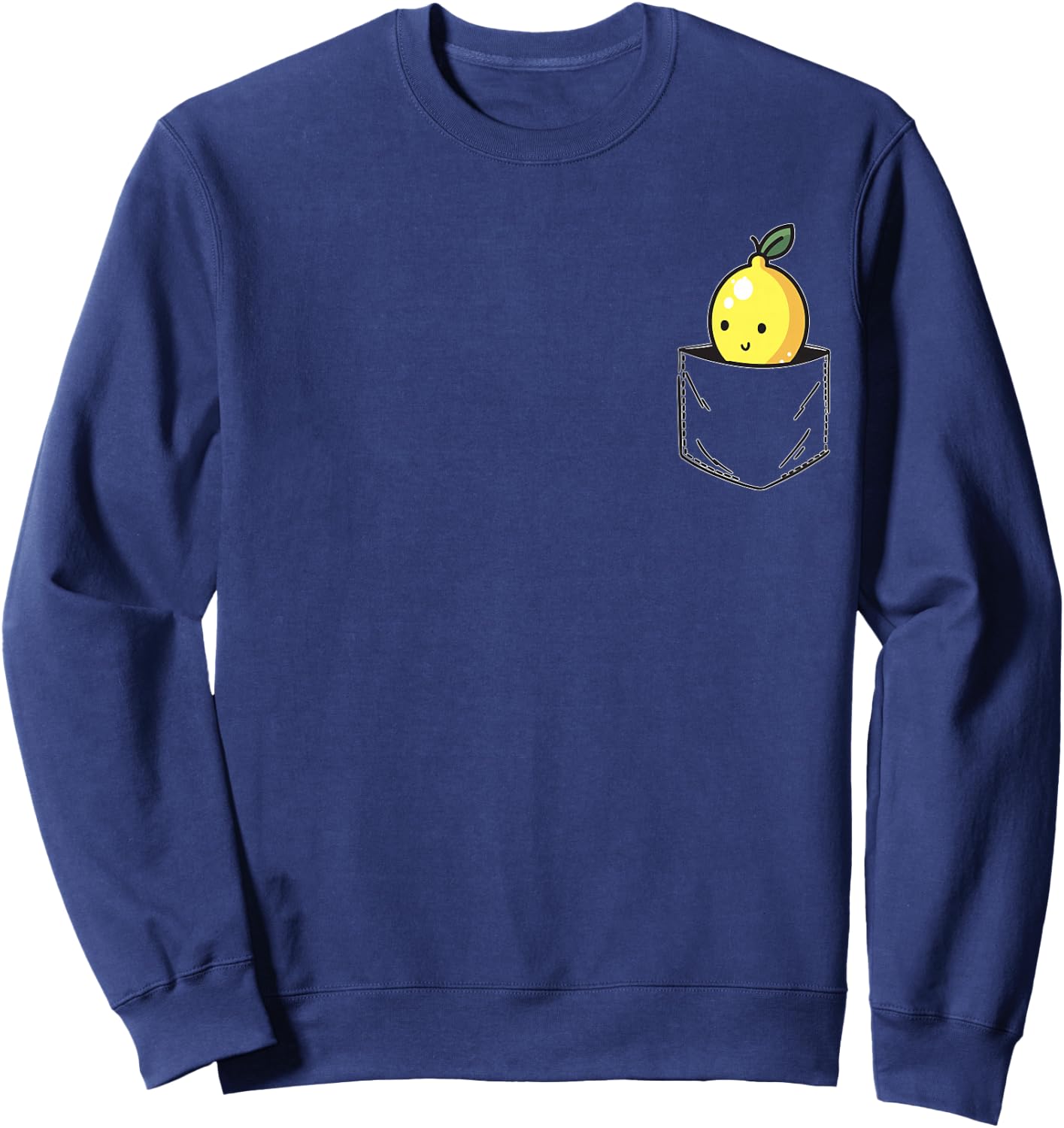 Zitronentasche Lustige Zitrone in der Tasche Sweatshirt - Sweatshirt | Navy
