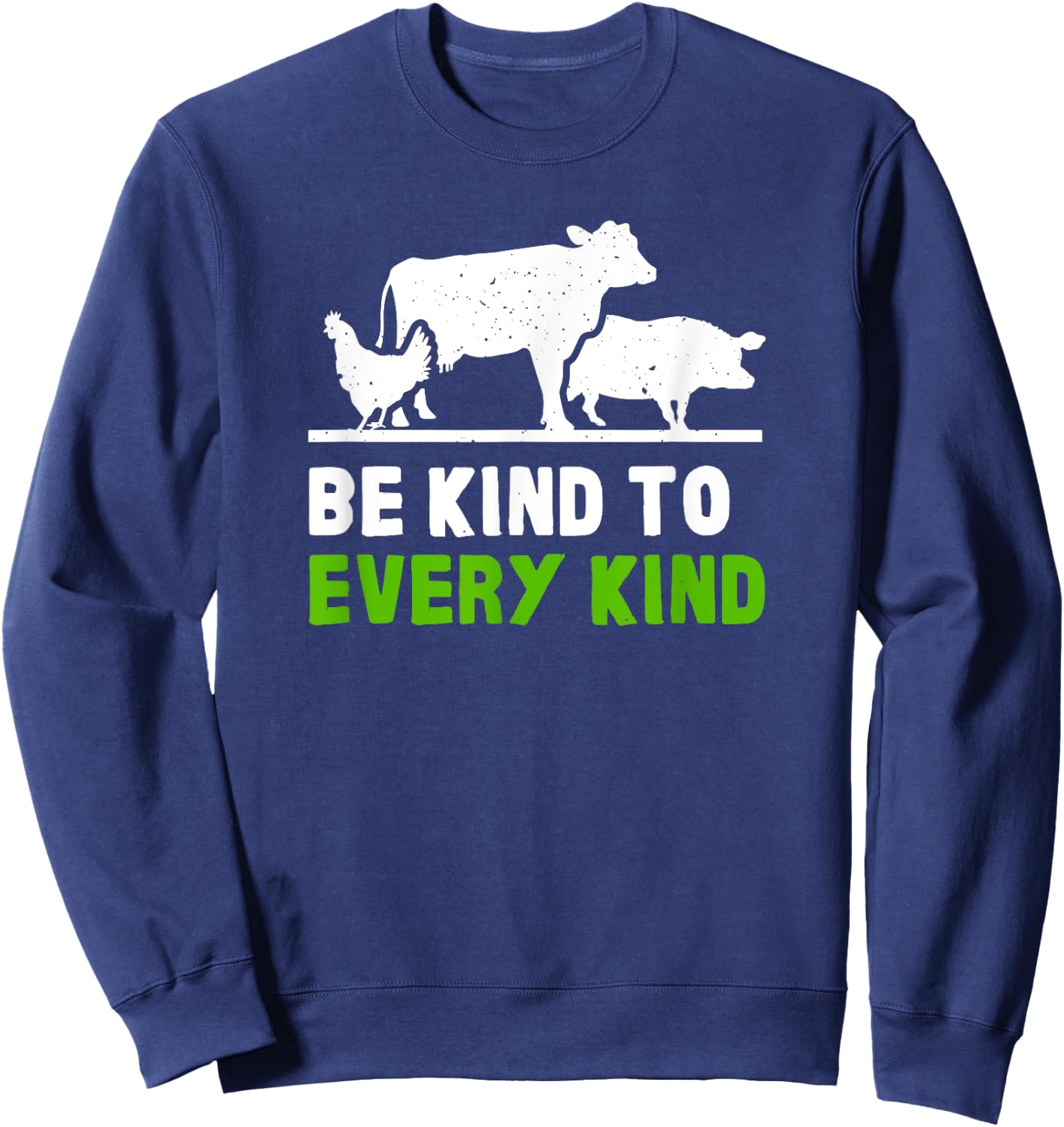 Vegan Vegetarian Kitchen Chef Cook Health Animal Rights Sweatshirt - Sweatshirt | Navy