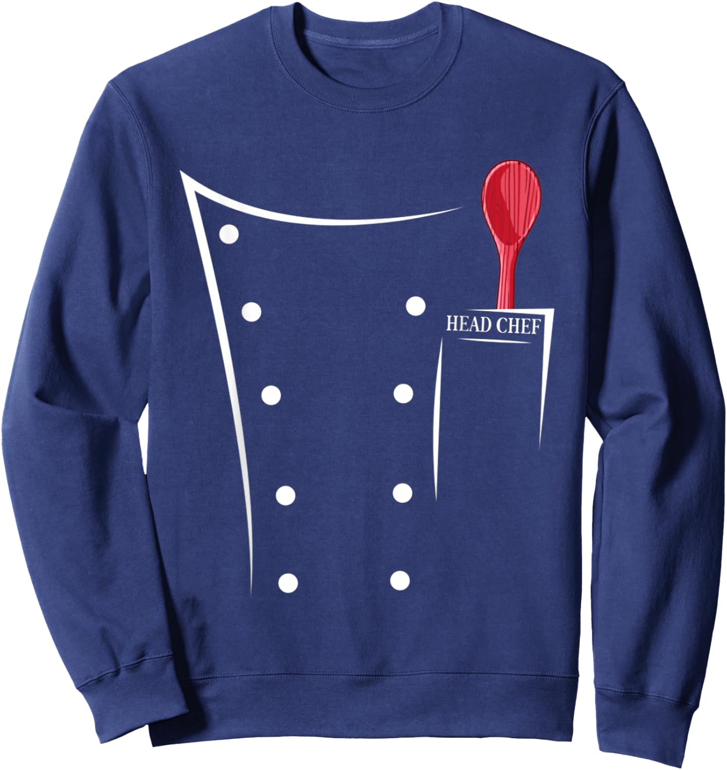 Funny Chef Chef's Jacket Chef BBQ Chef , black Sweatshirt - Sweatshirt | Navy