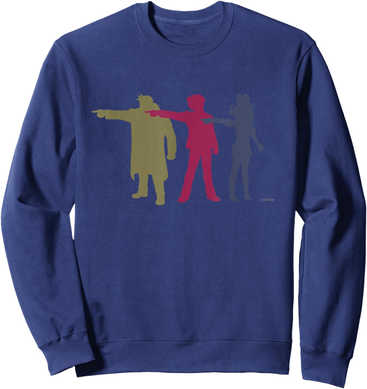 Ace Attorney Investigations Collection Triple Objection (A) , Black, S Sweatshirt - Sweatshirt | Navy