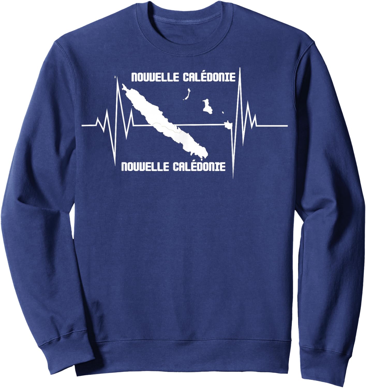 beautiful Gift graphic design map New Caledonia , Black, S Sweatshirt - Sweatshirt | Navy