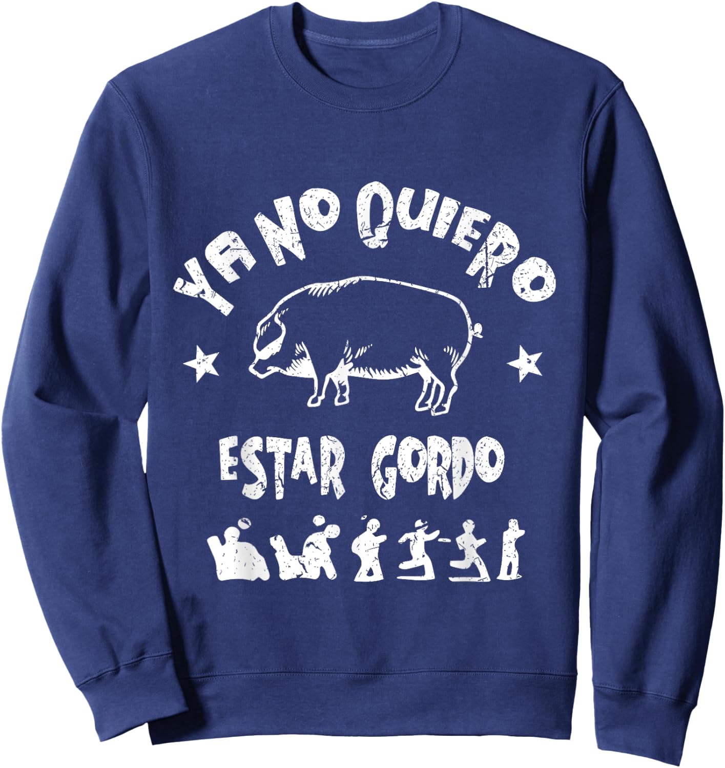 Vintage Ya No Quiero Estar Gordo Sweatshirt - Sweatshirt | Navy