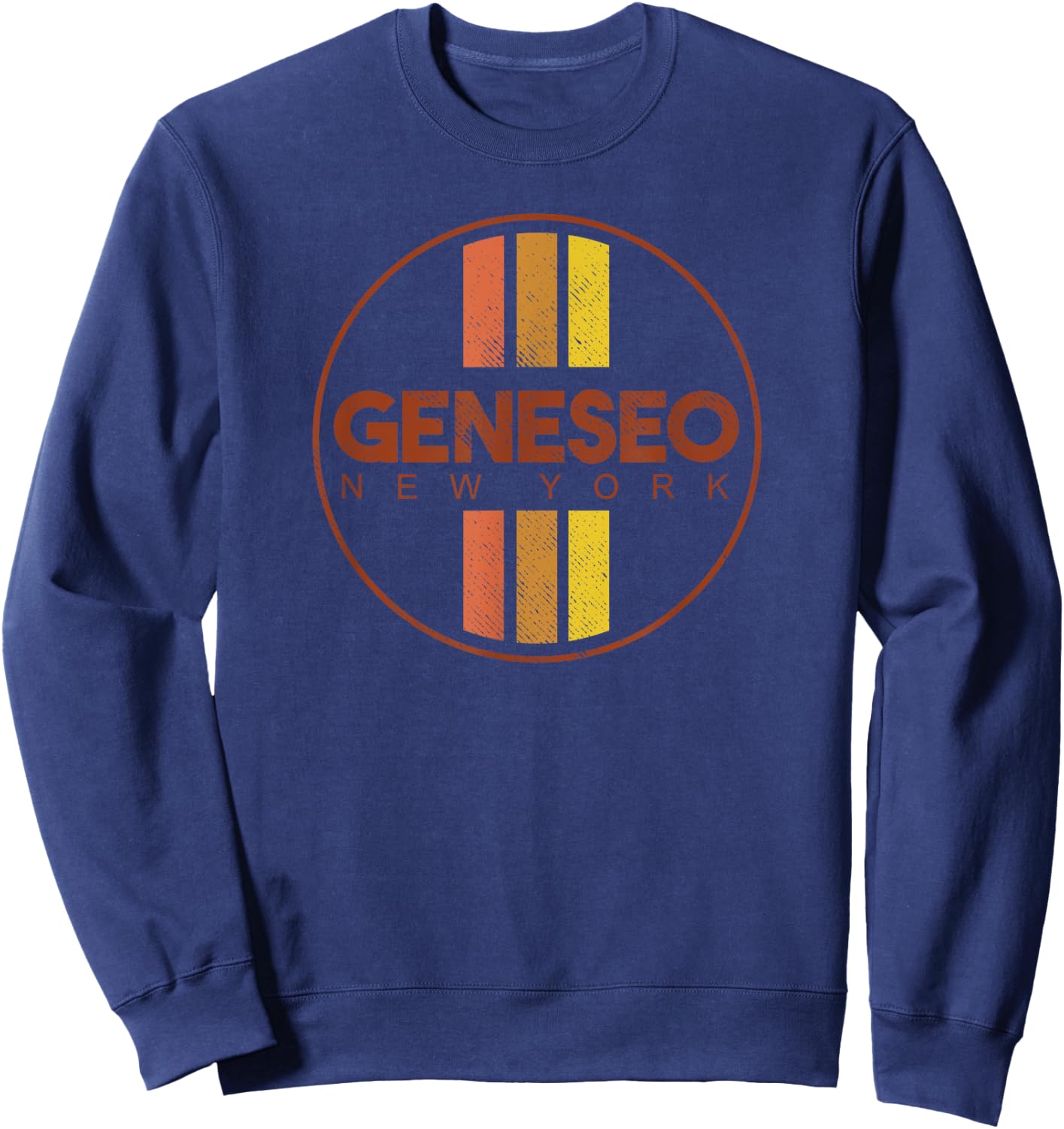 Retro Geneseo New York Vintage 80s Style Sweatshirt - Sweatshirt | Navy