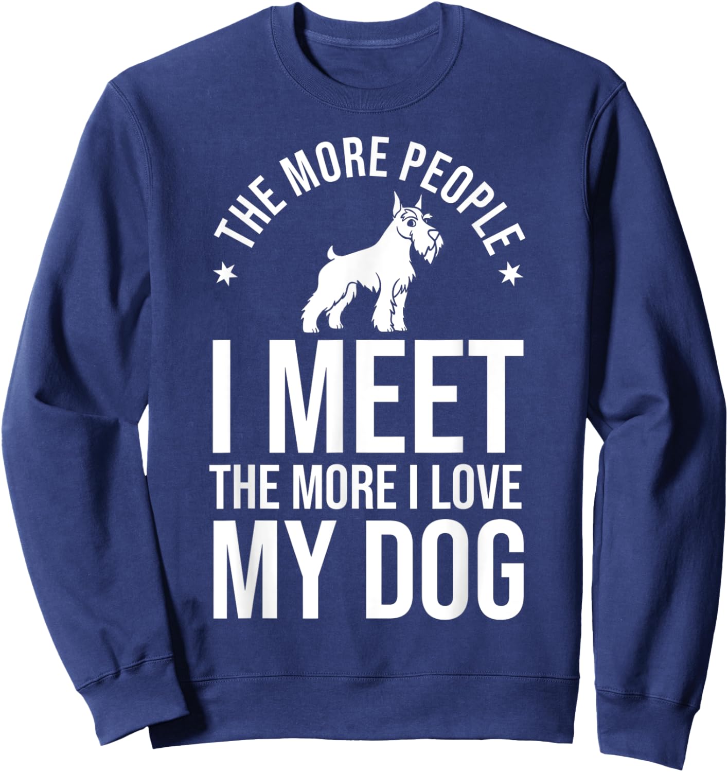 Schnauzer Dog Puppies Owner Lover Sweatshirt - Sweatshirt | Navy