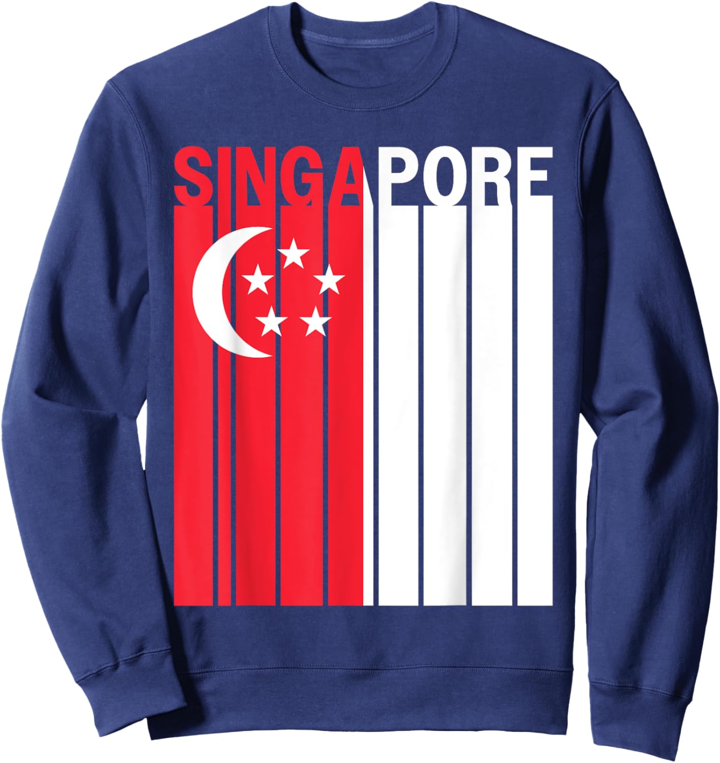Singapore Flag Sweatshirt - Sweatshirt | Navy