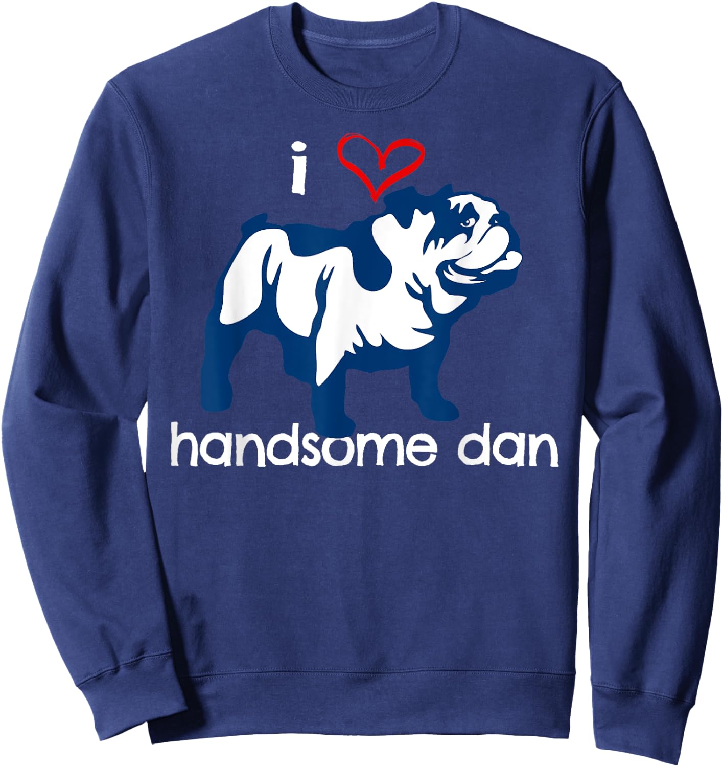 I Love Handsome Dan Sweatshirt - Sweatshirt | Navy