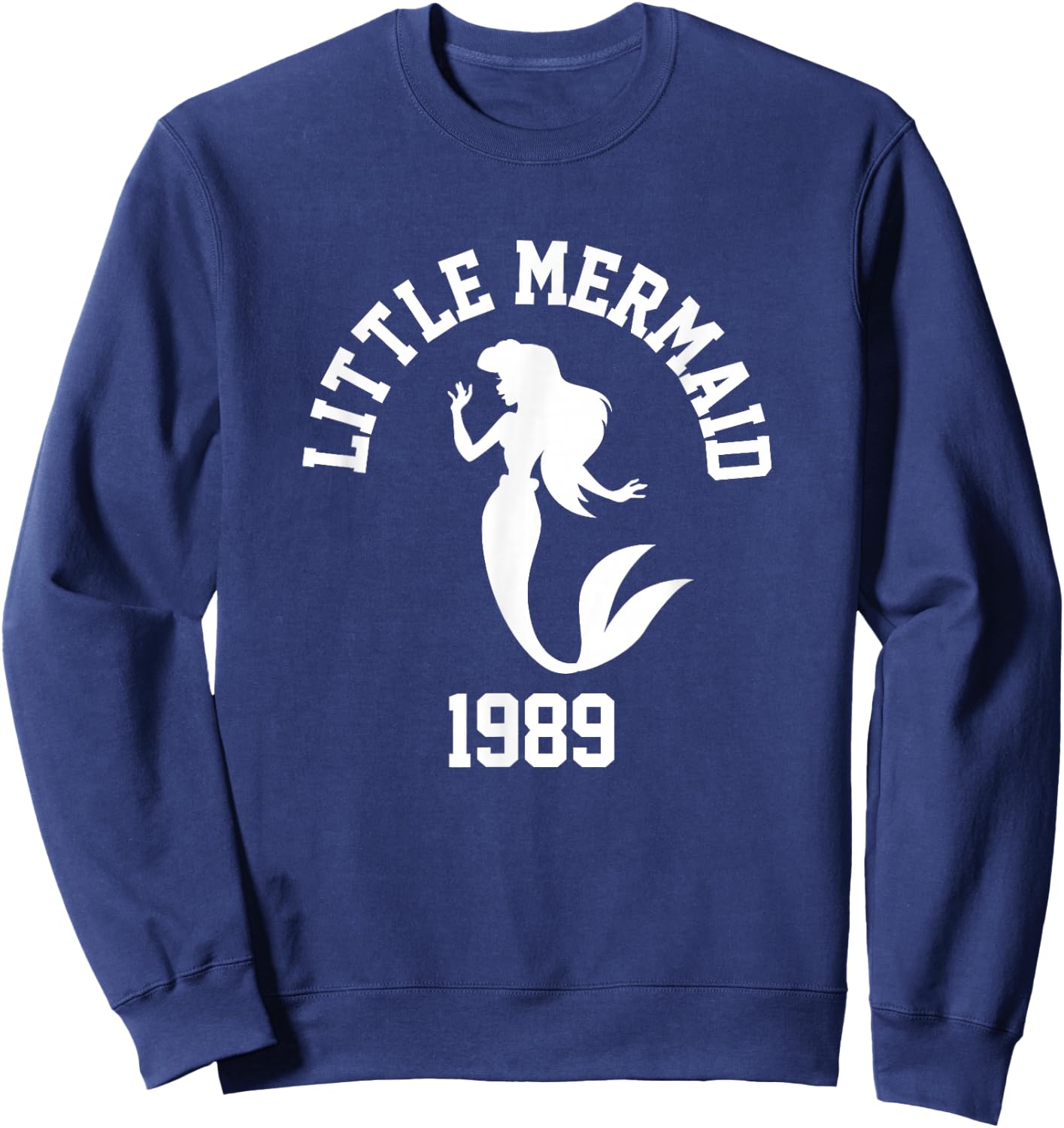 Disney The Little Mermaid Princess Ariel Collegiate 1989 Sweatshirt - Sweatshirt | Navy