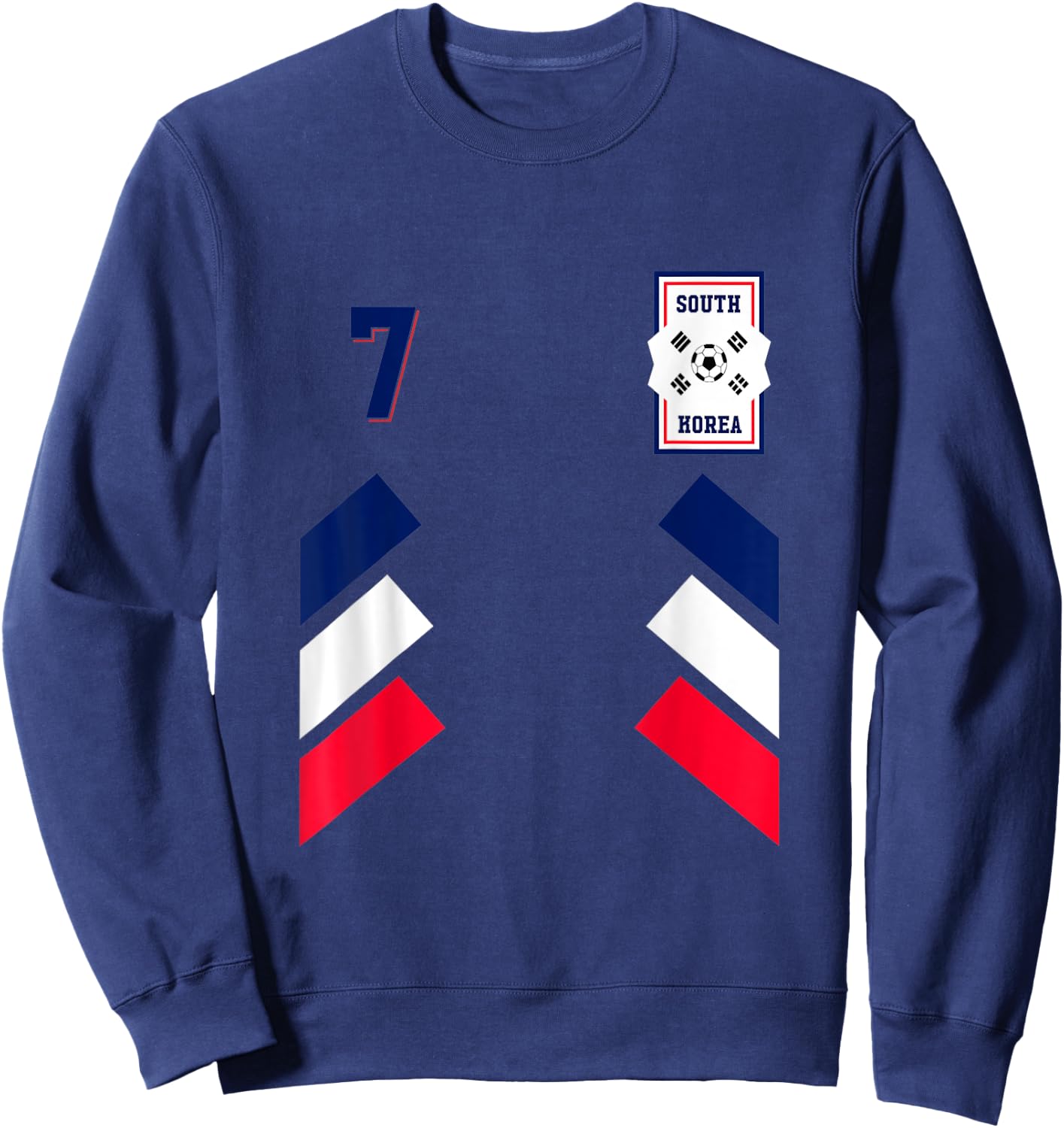 Retro7 Korean Football South Korea Soccer South Korea Flag Sweatshirt - Sweatshirt | Navy