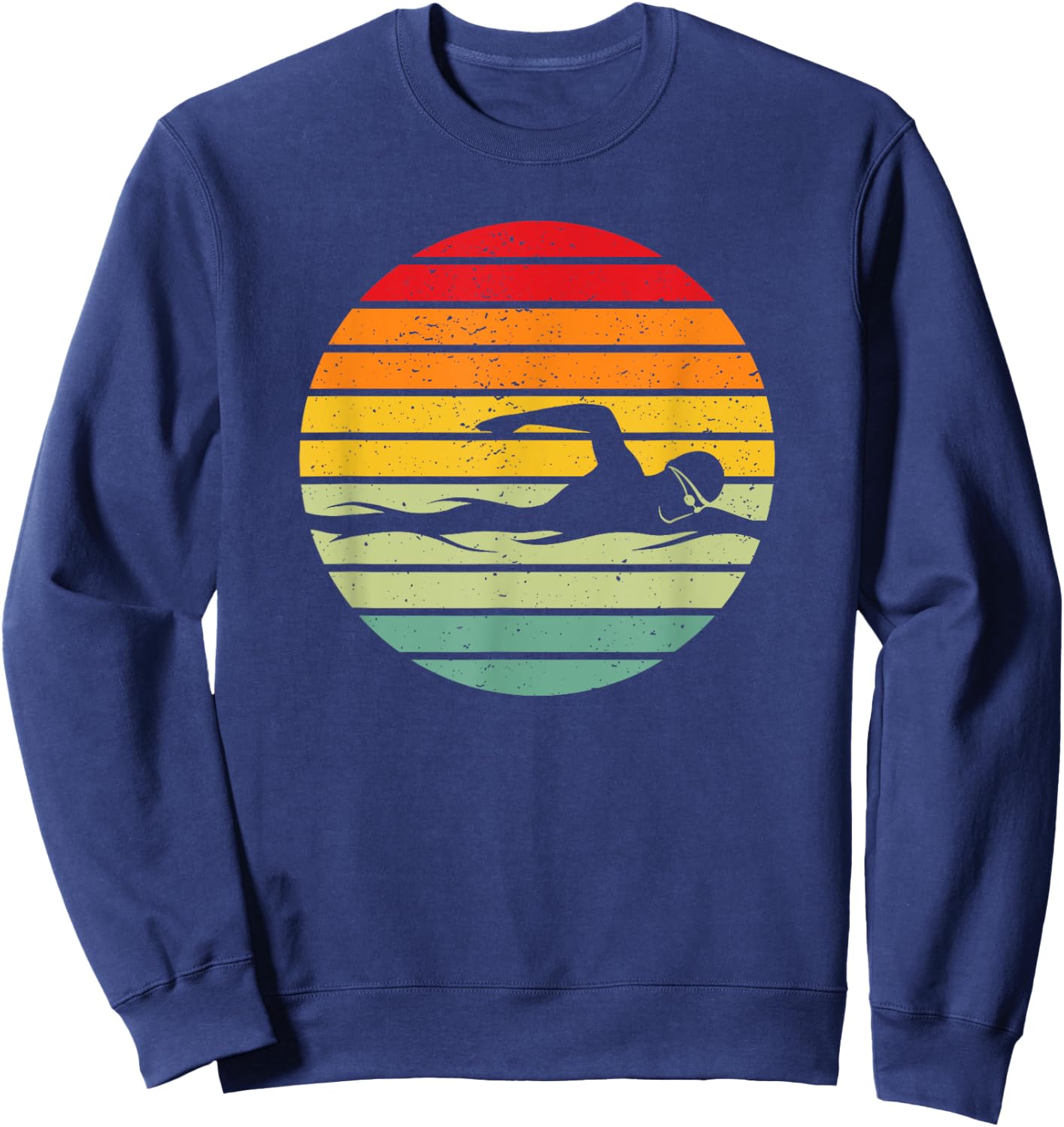 Swimming & Water Sport Vintage for Swimmers & Swim Coaches Sweatshirt - Sweatshirt | Navy