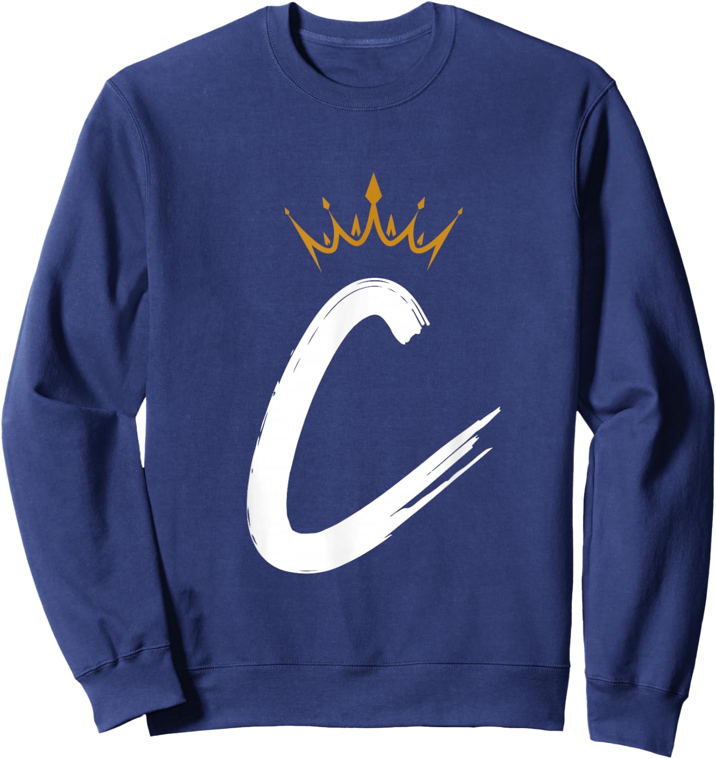 Queen King Letter C - Favorite Letter With Crown Alphabet Sweatshirt - Sweatshirt | Navy