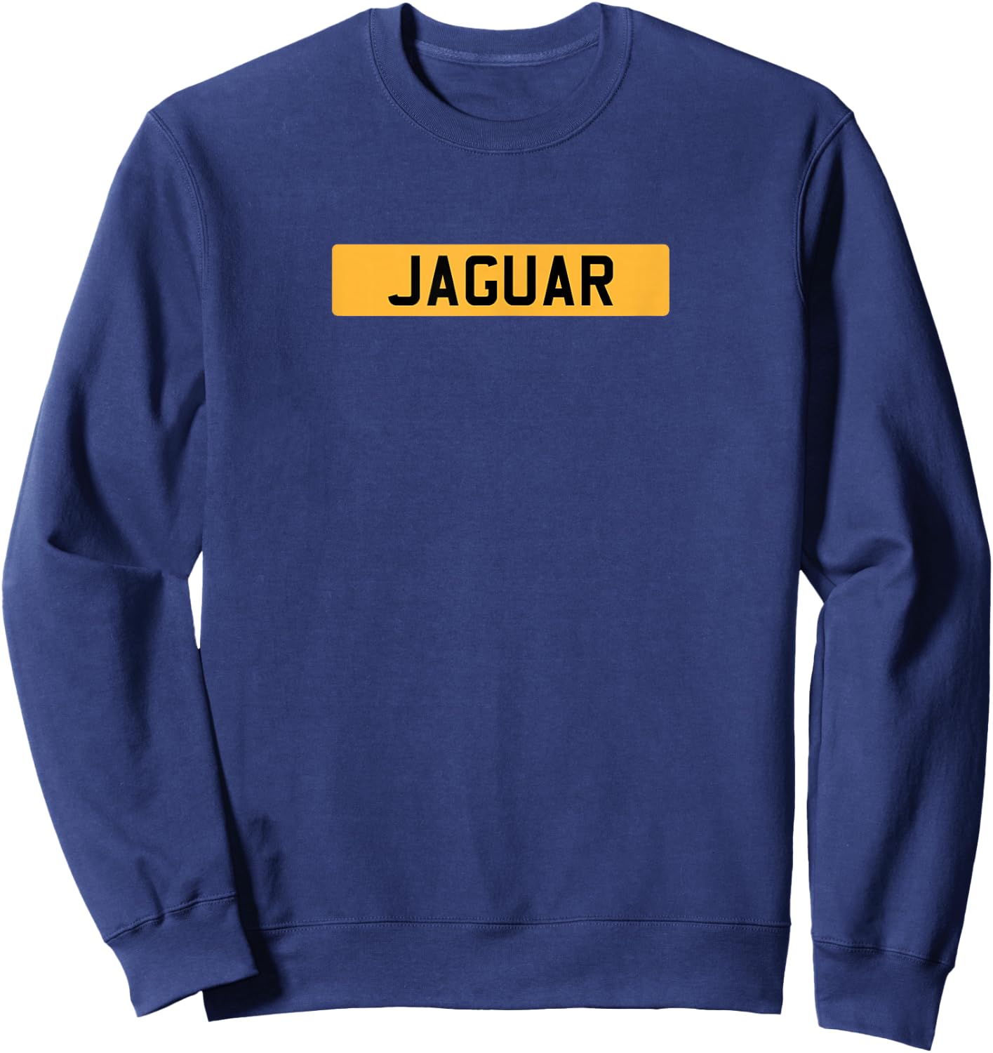 British Classic Sports Car Jaguar Yellow Registration Plate Sweatshirt - Sweatshirt | Navy