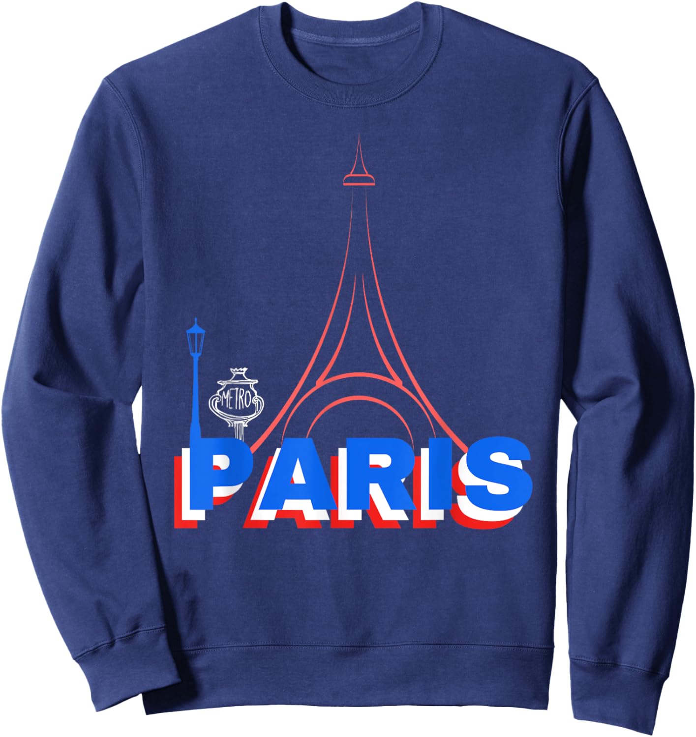 Paris Paris Eiffel Tower Souvenirs de Paris , Black, S Sweatshirt - Sweatshirt | Navy