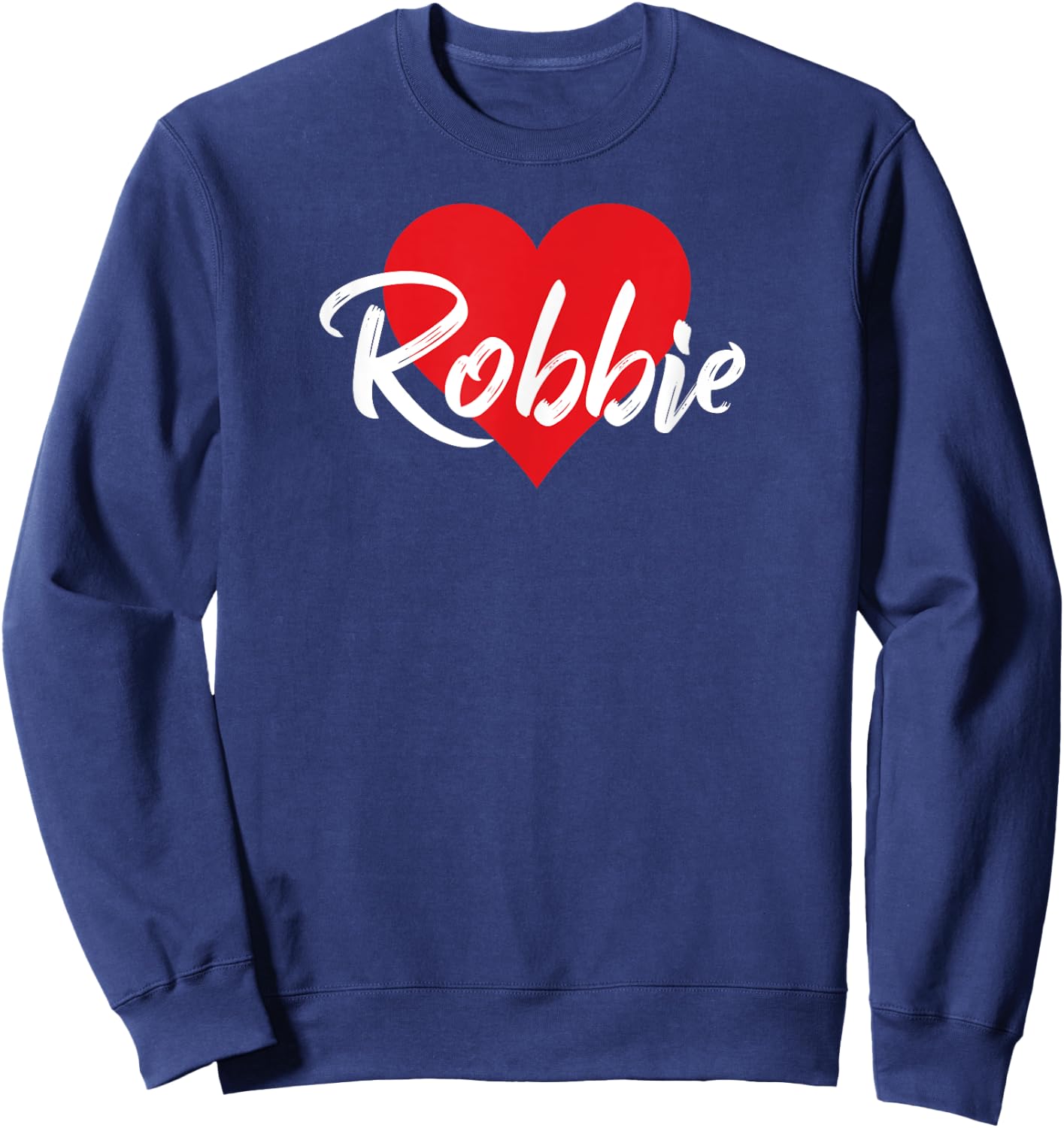 mit Aufschrift I Love Robbie, mit Herz Sweatshirt - Sweatshirt | Navy